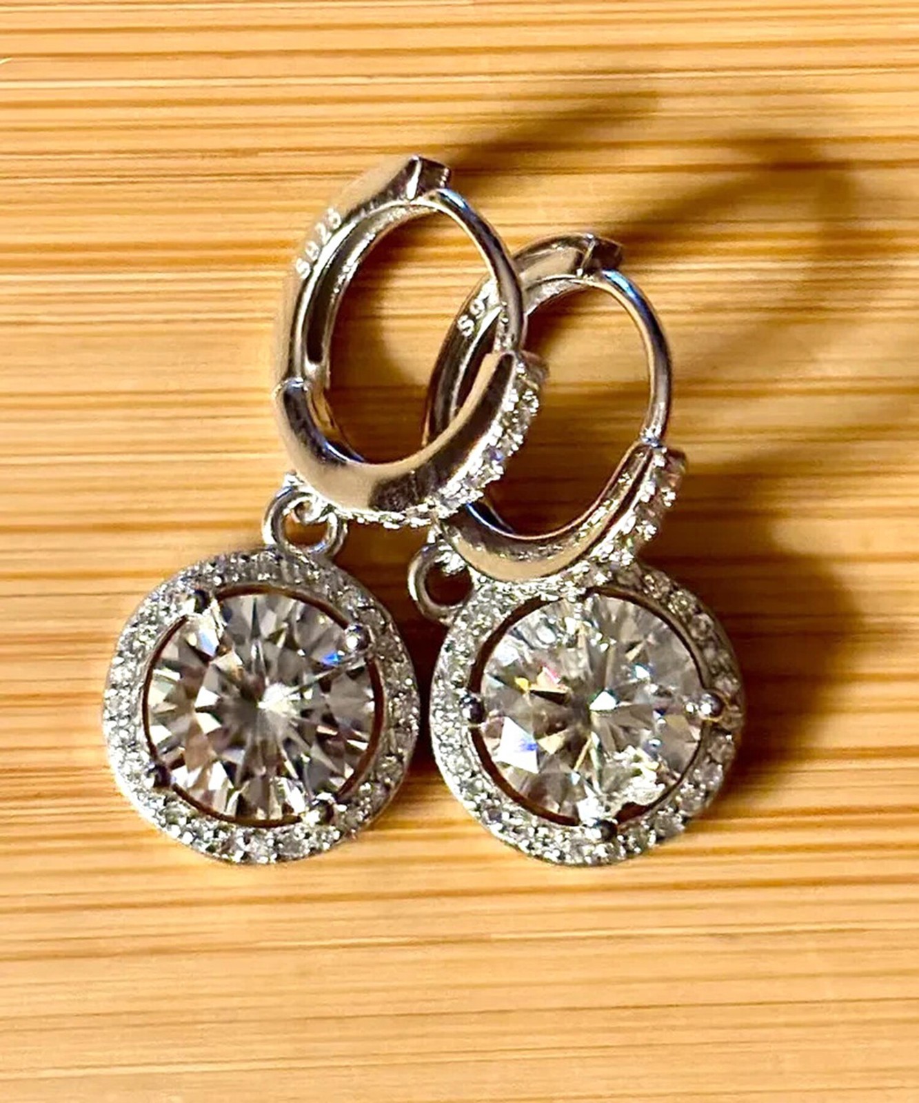 Birthday Gift 7 Ct Round Cut Lab Diamond Drop Pendant 925 Silver for Women