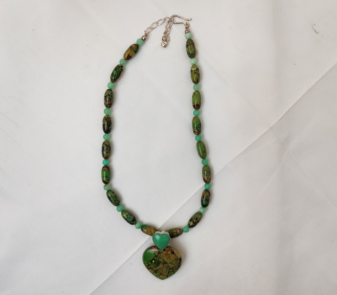 Jay King DRT Mine Finds Sterling 925 Turquoise Heart Pendant Necklace