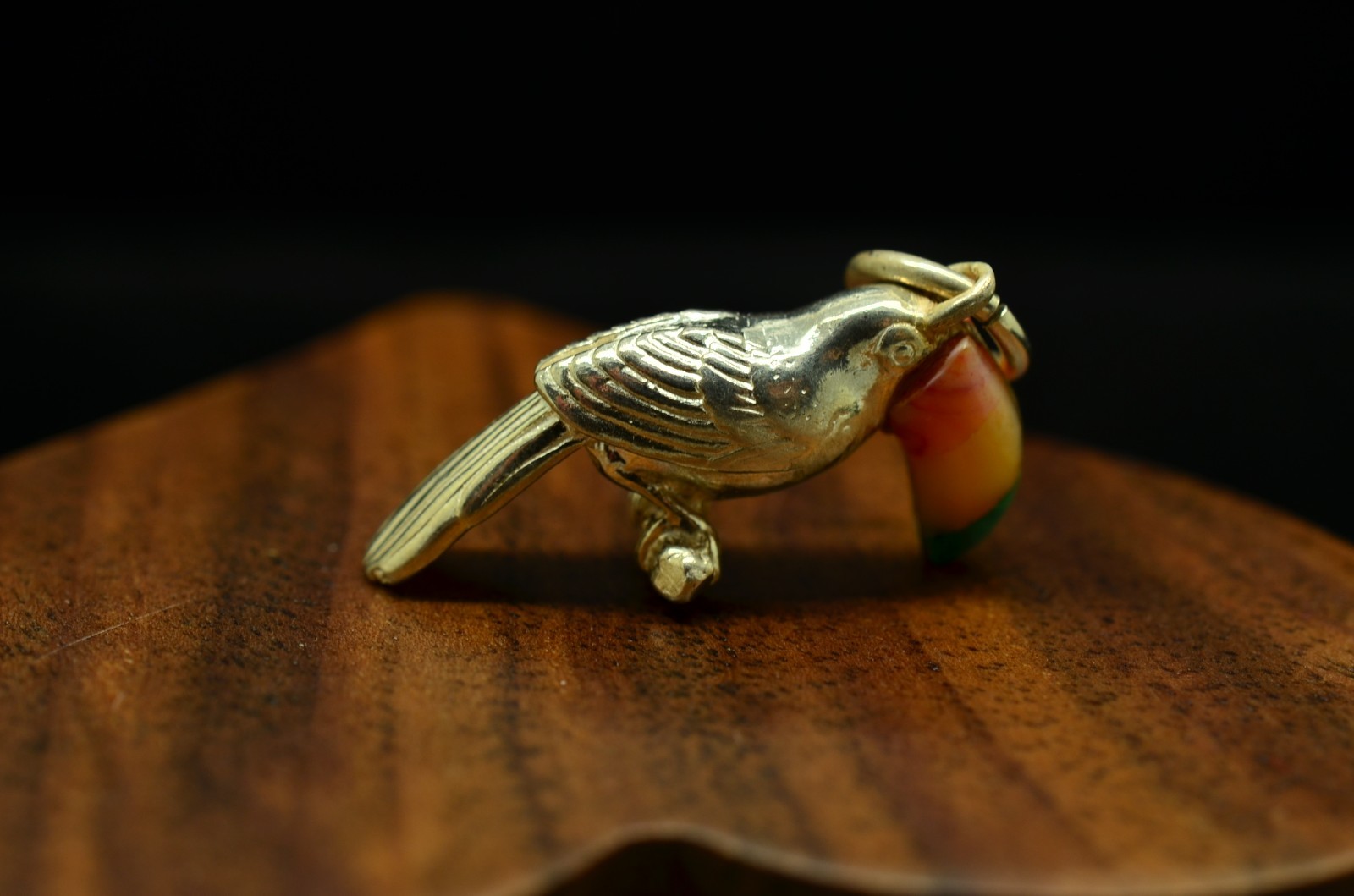 925 Sterling Silver Colorful Toucan Pendant Charm