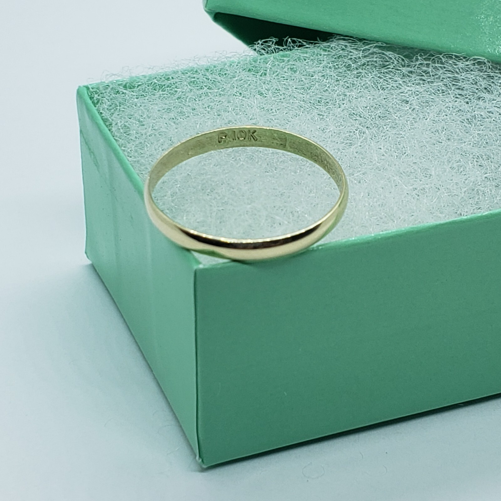 Authentic 10K Solid Yellow Gold Plain Knuckle Band Ring High Quality Sizes 2-7