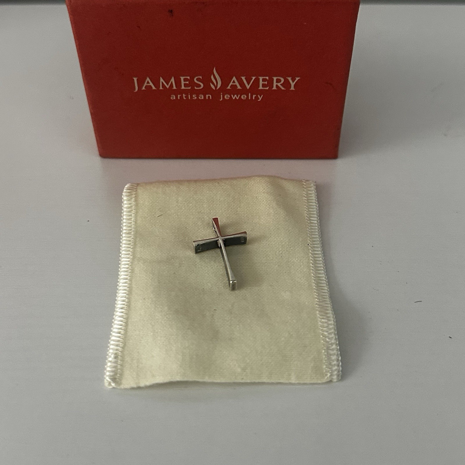 Retired Rare James Avery Thick Cross Pendant with Inner Bail