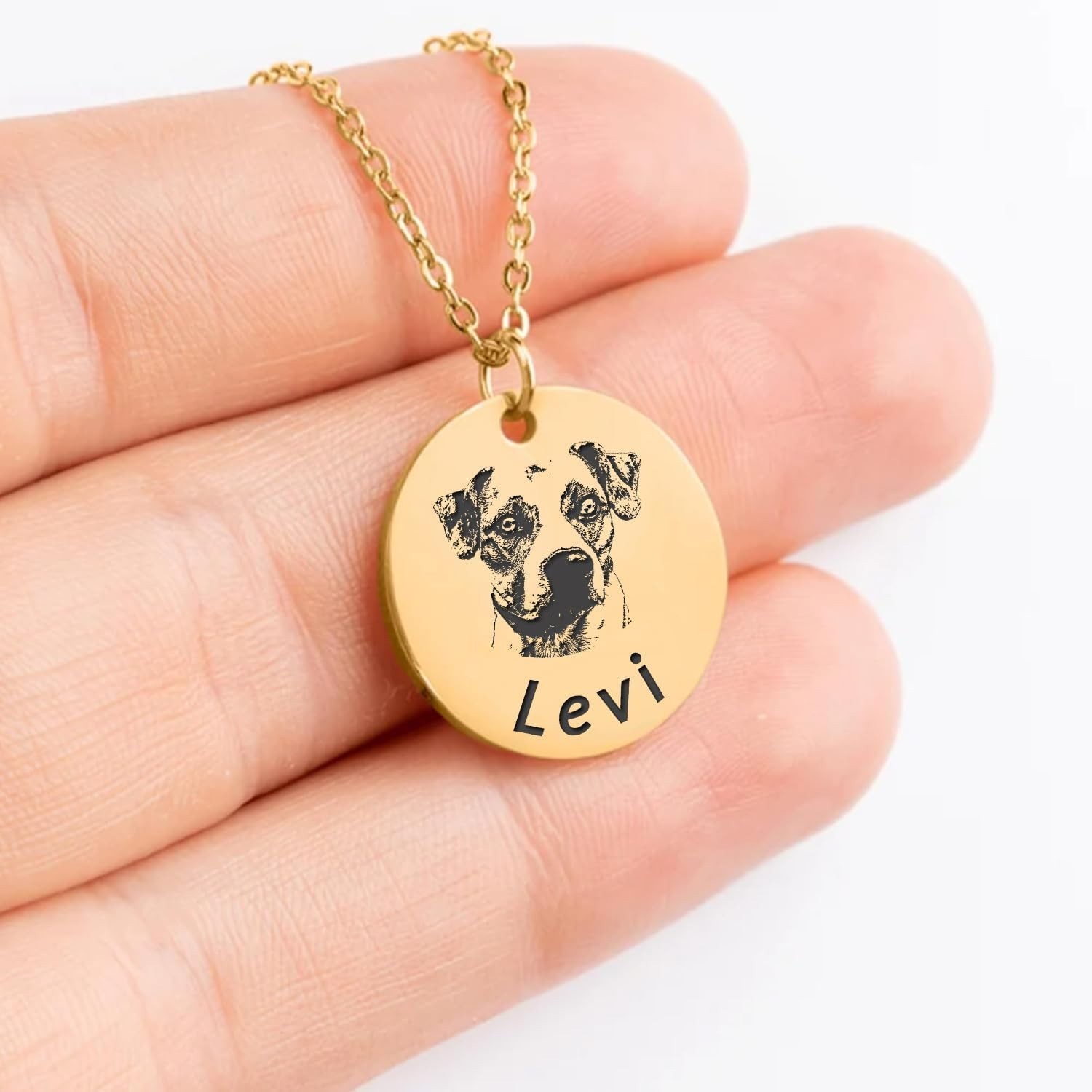 Customized Handmade Pet Portrait Memorial Jewelry Gift Chain Necklace for Women