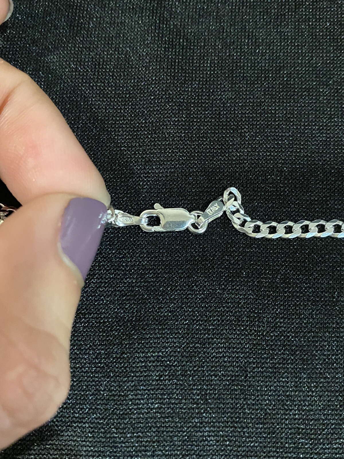 925 Sterling Silver Curb Cuban Link Chain Necklace 16 18 20 22 24 26 28 30