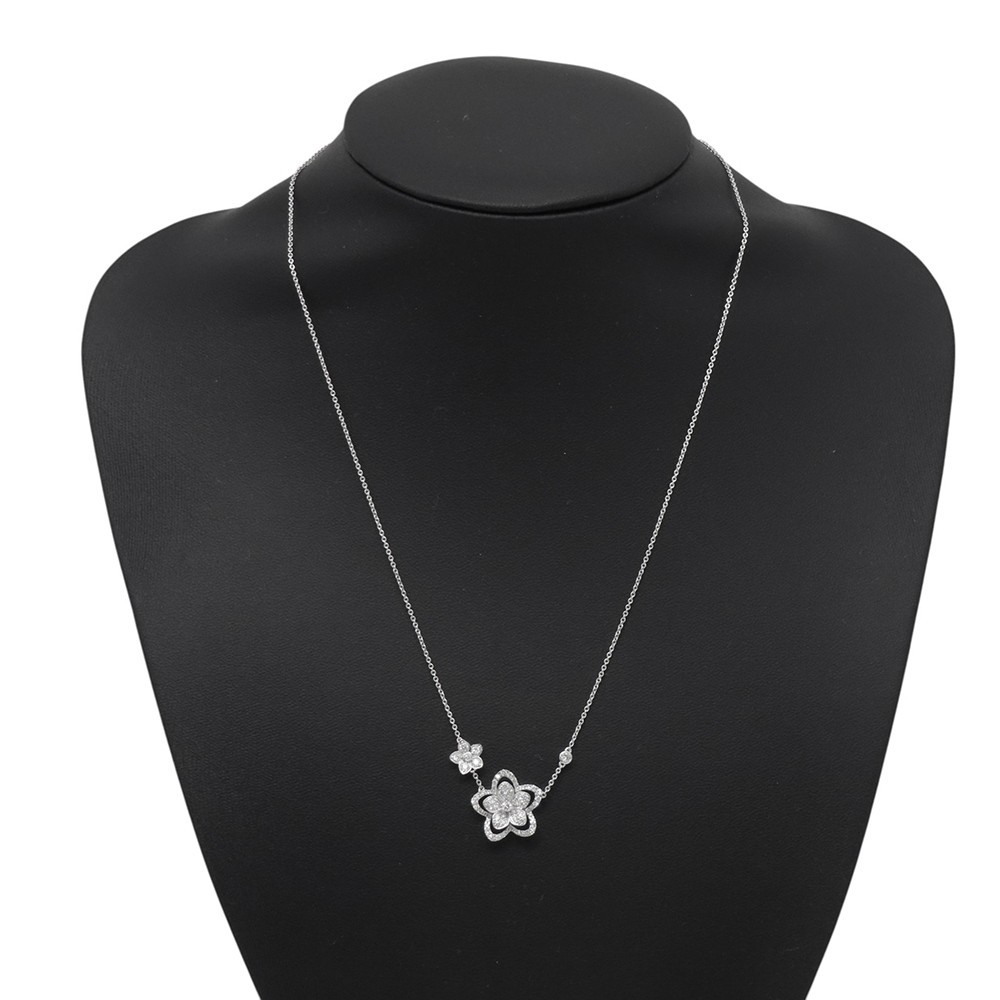 GRAFF Wildflower Double Diamond Pendant 18K White Gold RGP790