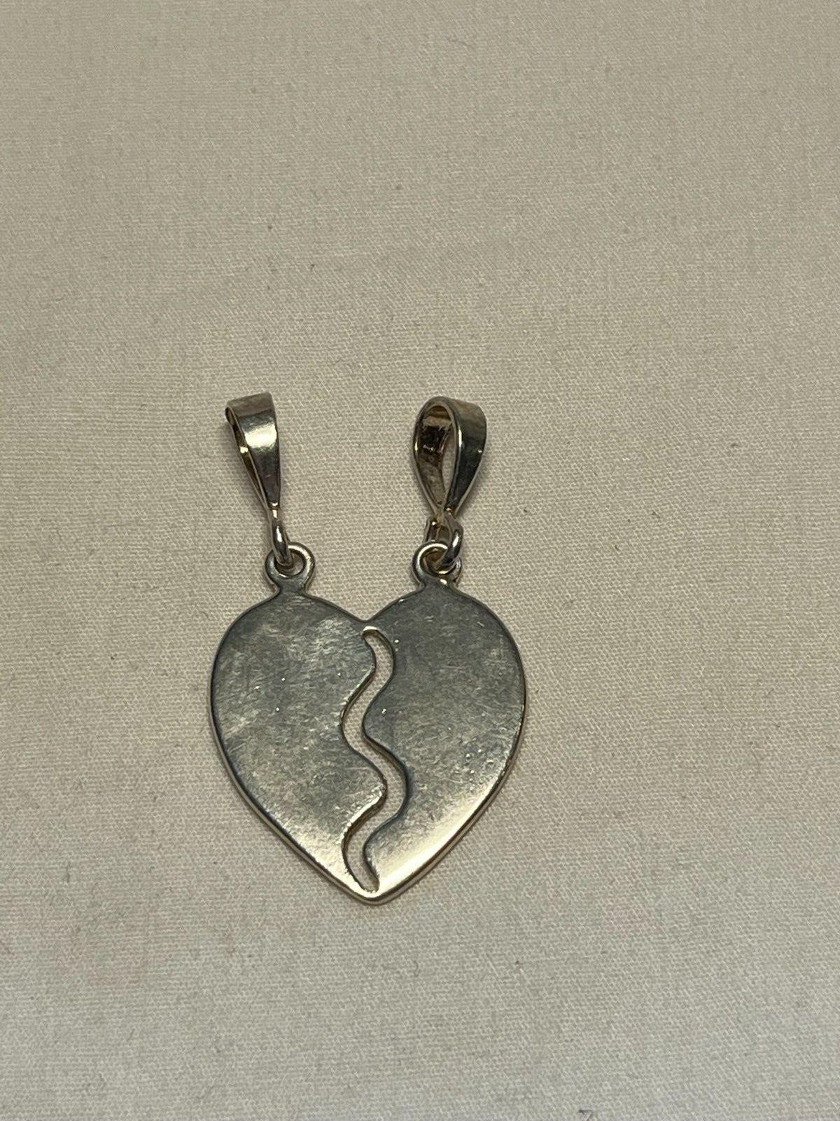 Ladies Sterling Silver 925 Heart Charm Pendant