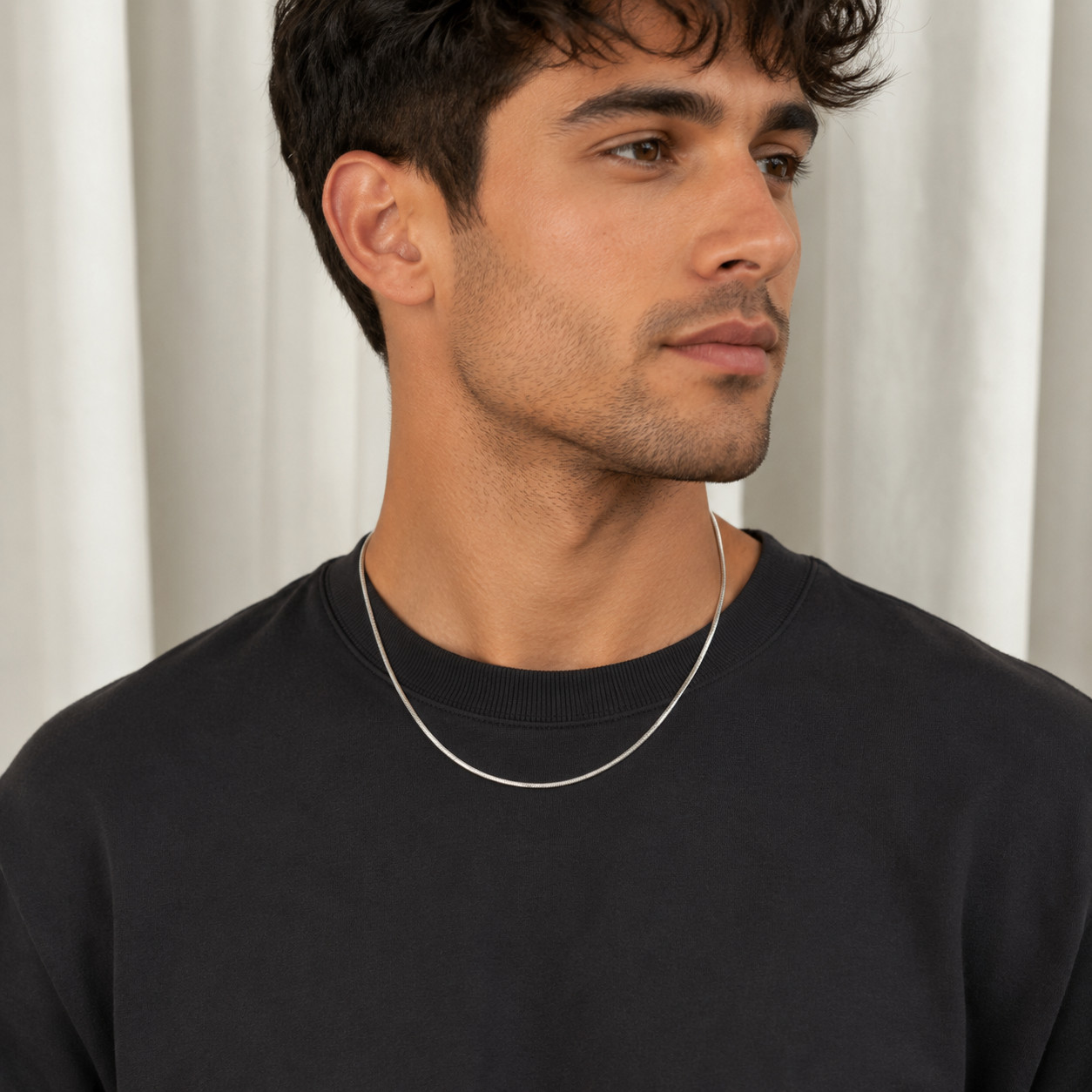 925 Sterling Silver Italian Snake Chain Necklace – 1.5mm
