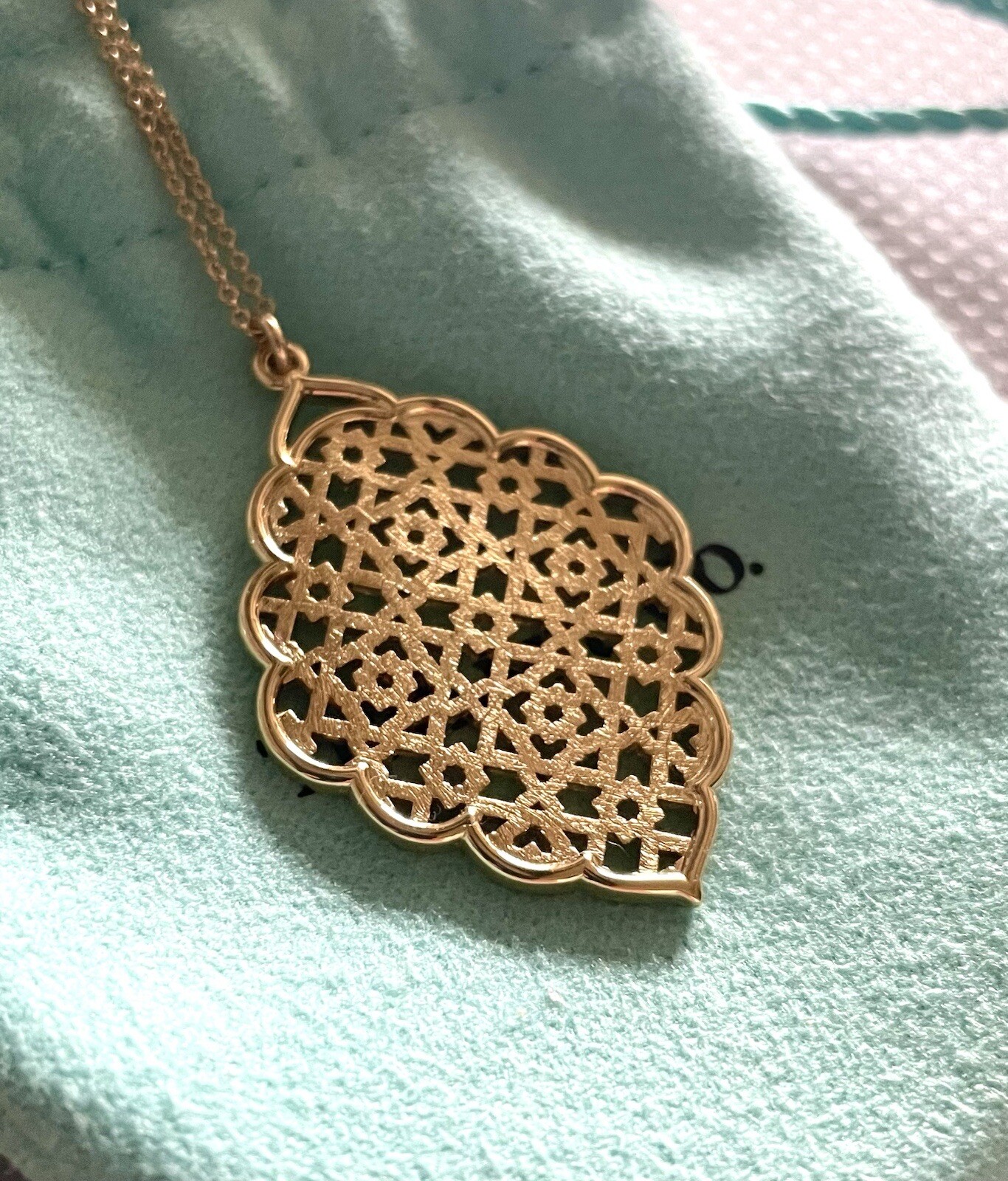 Rare Tiffany Co 18k Yellow Gold Paloma Picasso MARRAKESH Necklace Pendant -Large