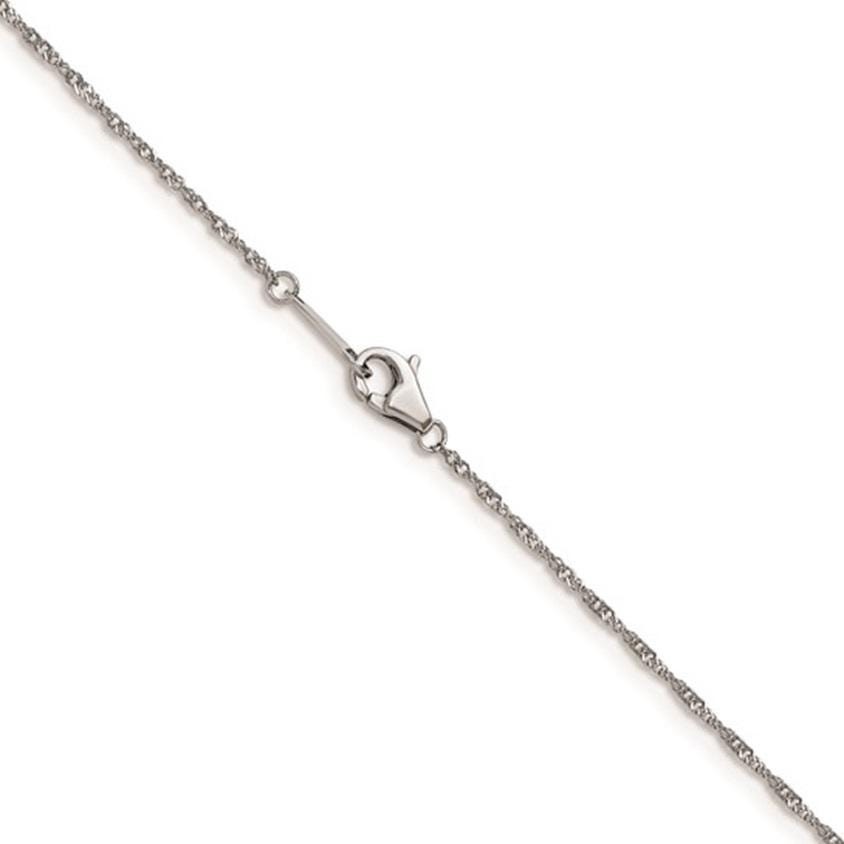 1.1mm Platinum PT950 Singapore Chain Necklace 16″ 18″ 20″ or 24″