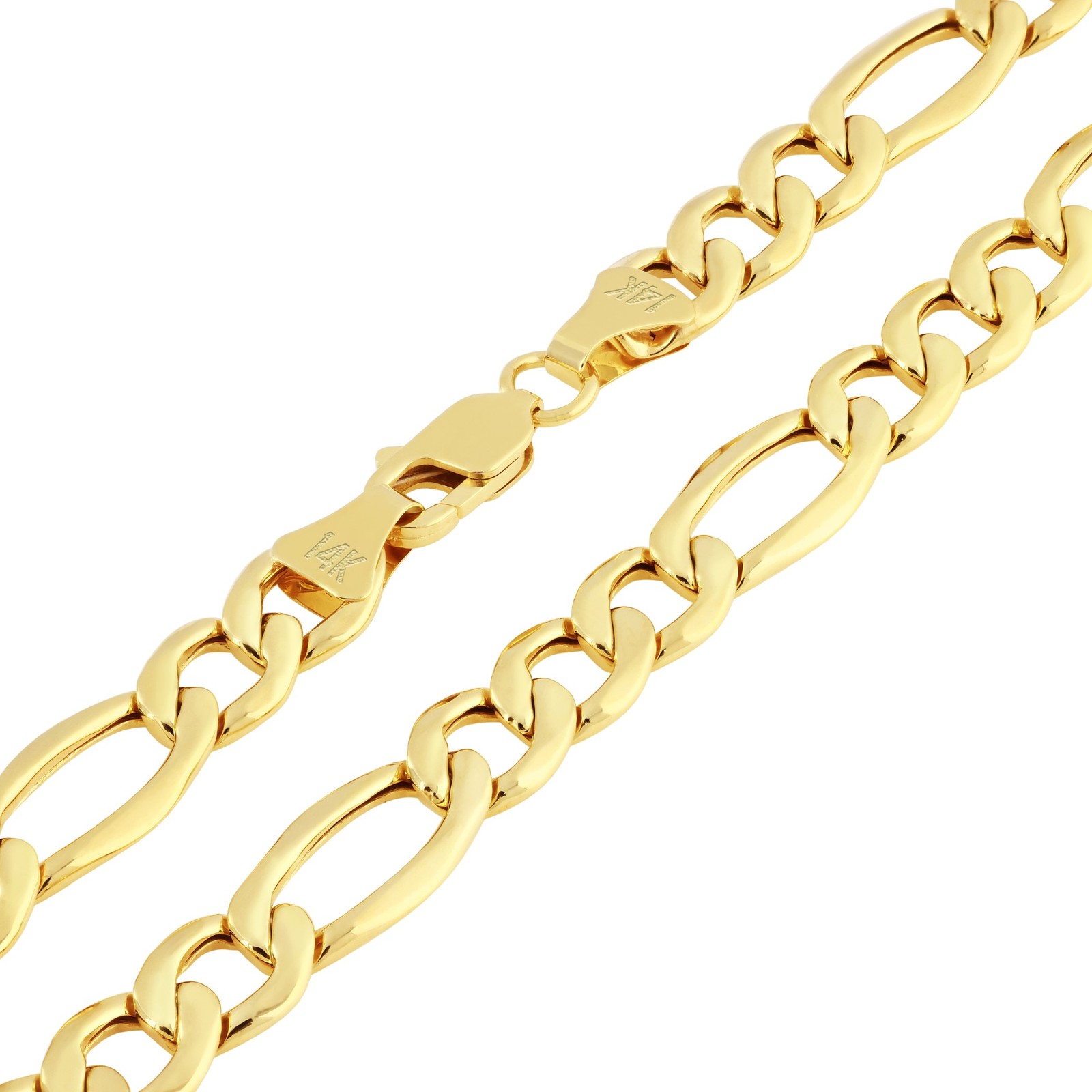 14K Yellow Gold 2mm- 8mm Figaro Chain Italian Link Necklace Mens Women 16″- 30″