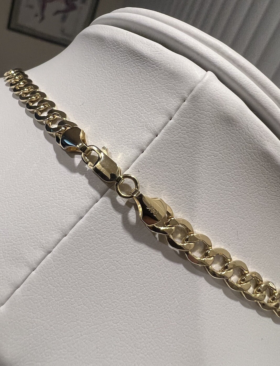 14K Miami Cuban Hollow Curb Link 5.3MM Chain 20″ Gold Necklace BRAND NEW!