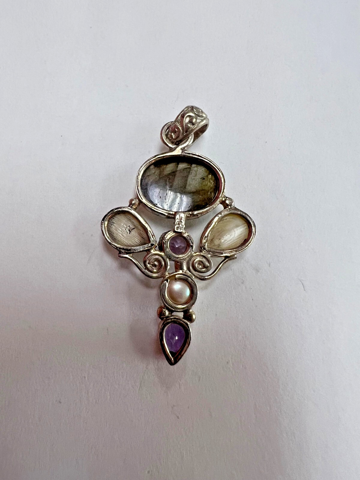 Sterling Silver Pendant with Multiple Stones [065DuW]
