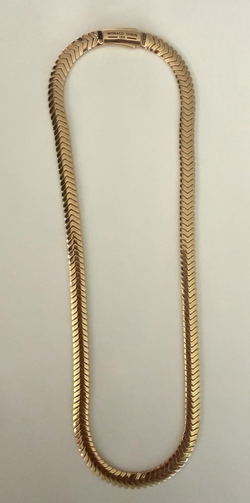 Brand New Authentic 18K Saudi Gold Snake Chain Necklace – 16” (40 cm) 16.60 g