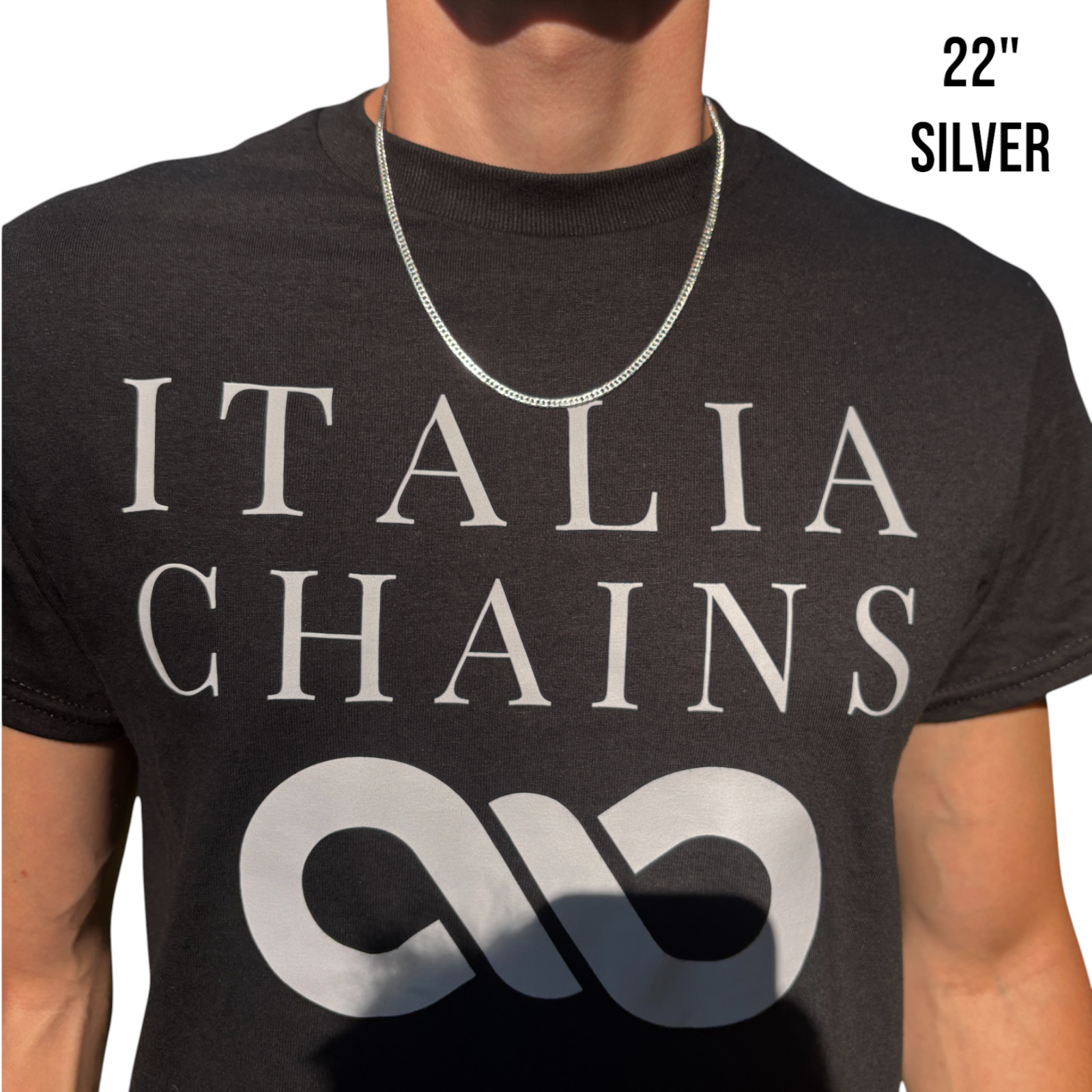 3.5mm Double Curb Link Chain Necklace – Solid 925 Sterling Silver MADE IN ITALY