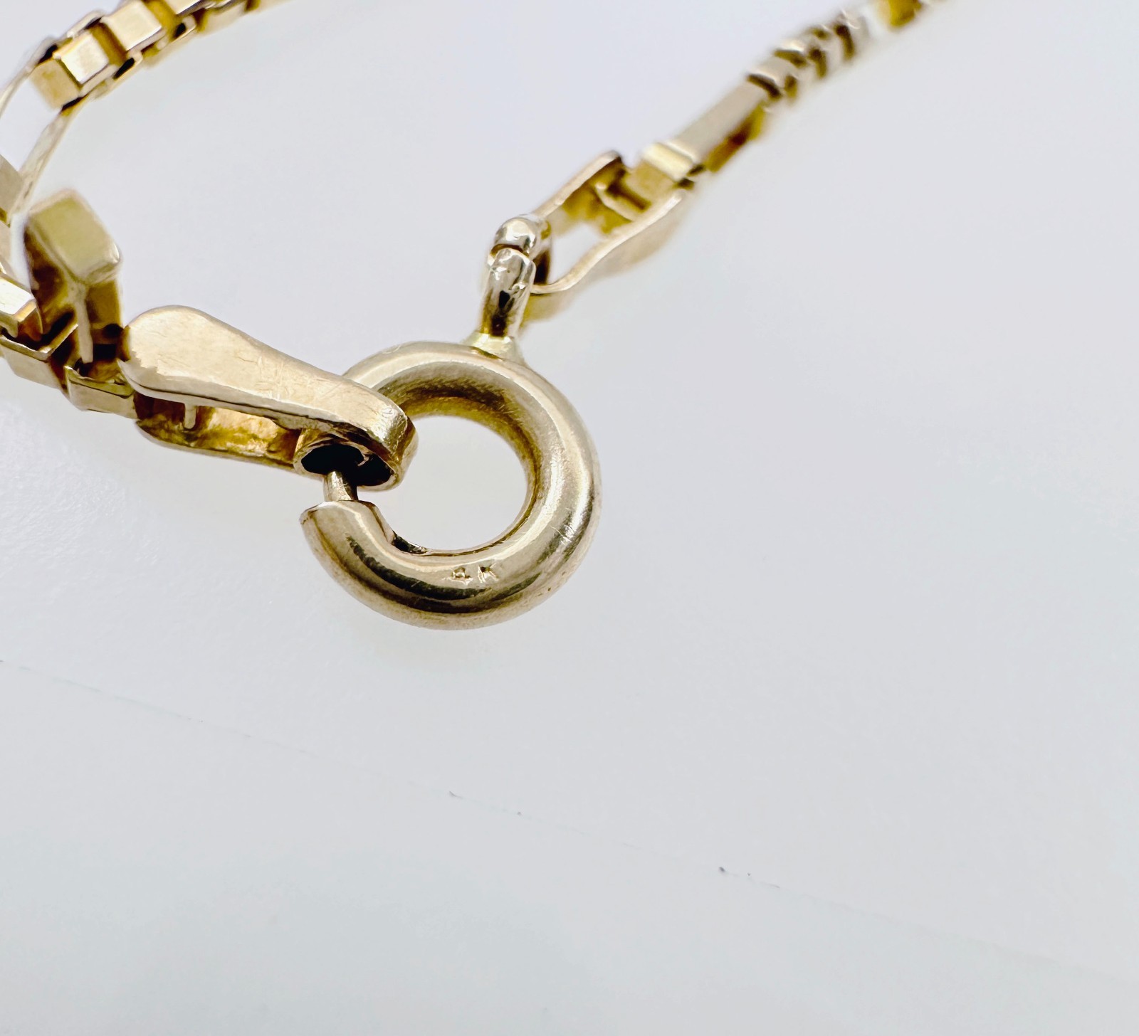Solid 14K Yellow Gold Figaro Box Link Hybrid Chain Necklace 1.4mm, 24 1/2″, 5.6g