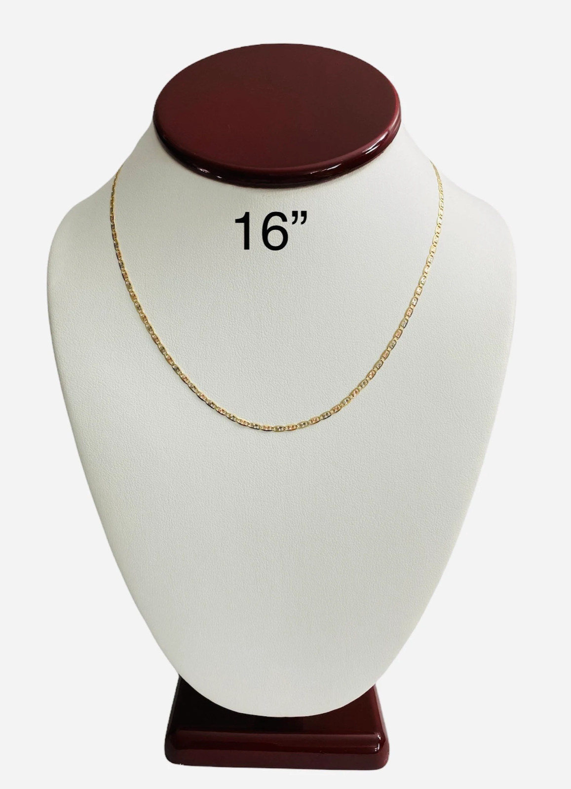 14K Solid Gold 2.1mm Mariner Link Chain – 14K Real 3T Gold Mariner Chain- CH115