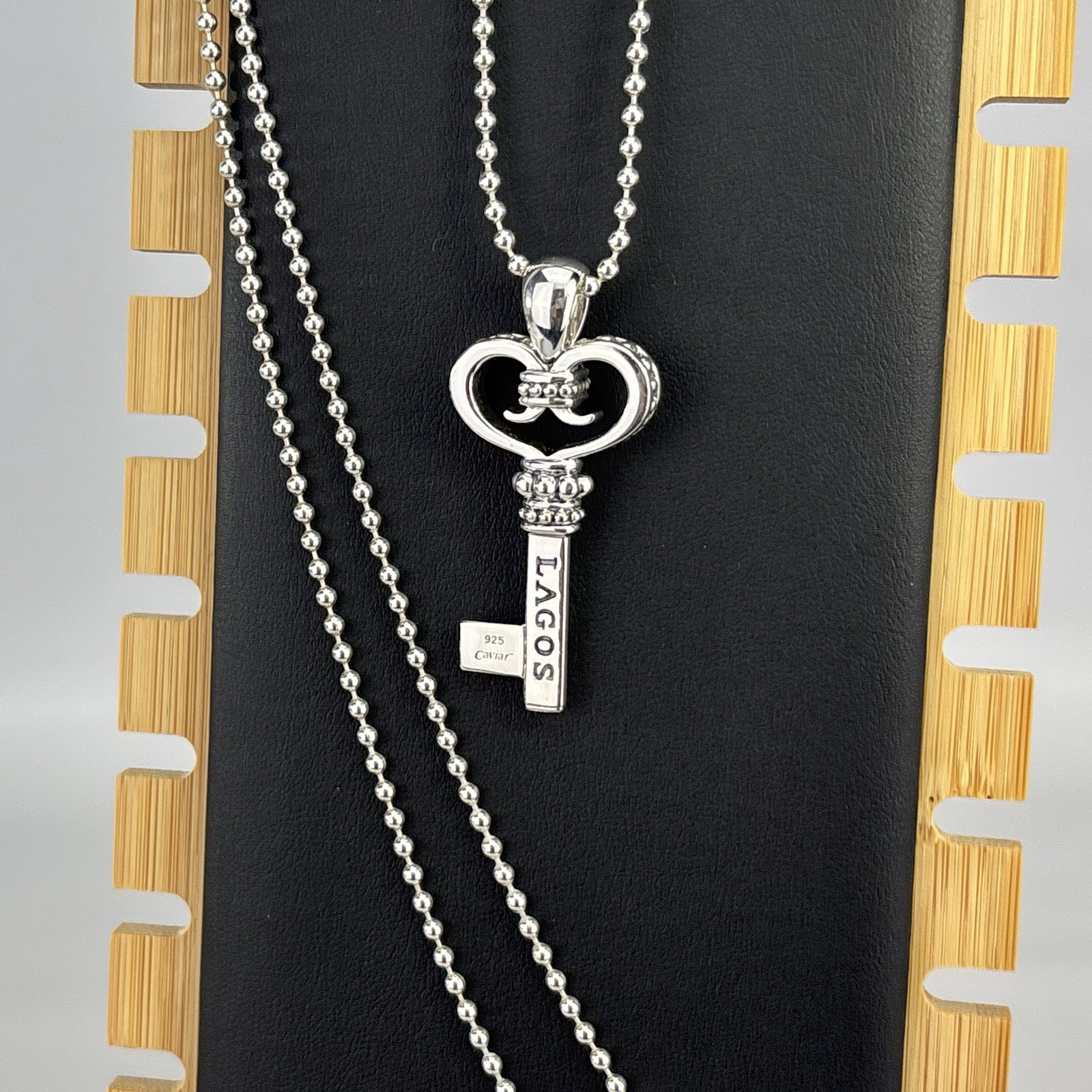 LAGOS Sterling Silver Caviar Key Pendant