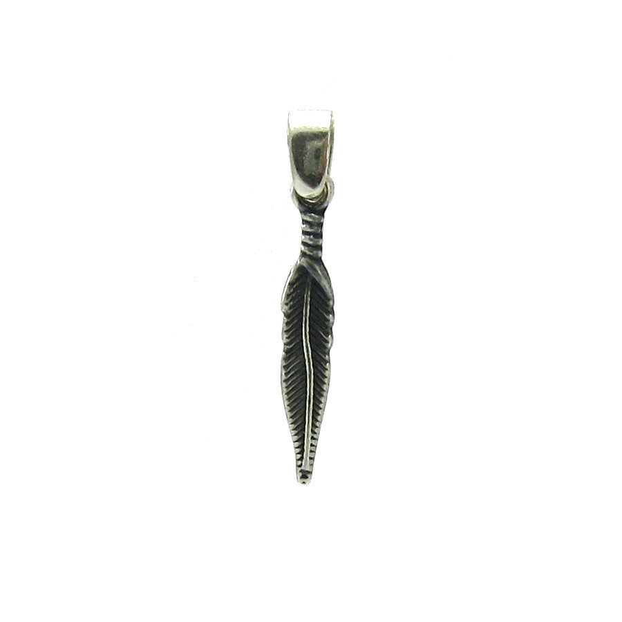 Sterling Silver Pendant Hallmarked Genuine Solid 925 Feather Nickel Free Empress
