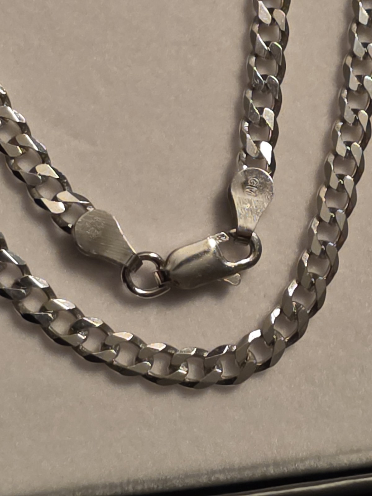 24″ 925 Italy Sterling Silver Curb Chain Necklace Lobster Clasp Brand New