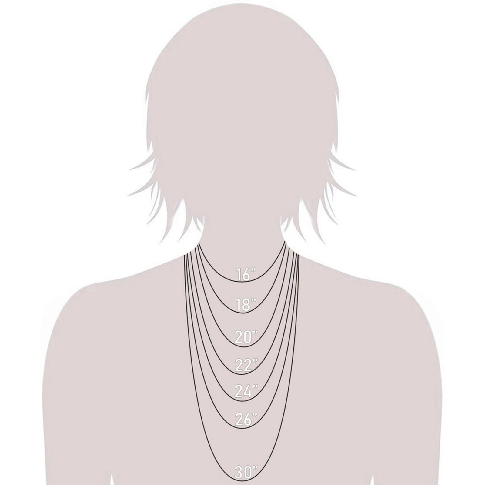 Solid 14K White Gold Diamond Cut Cable Link Chain Necklace, 16″ 18″ 20″ 24″ Inch