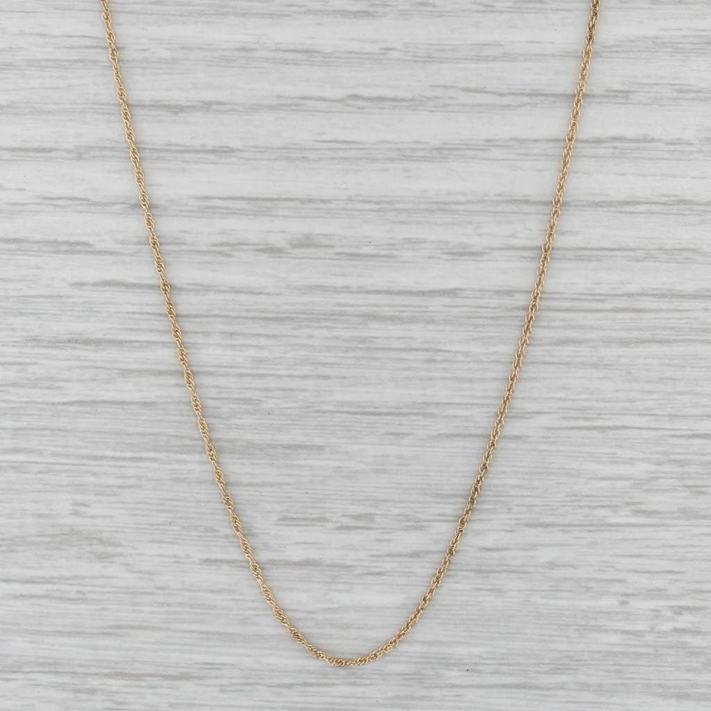 18″ 1.1mm Rope Chain Necklace 18k Yellow Gold