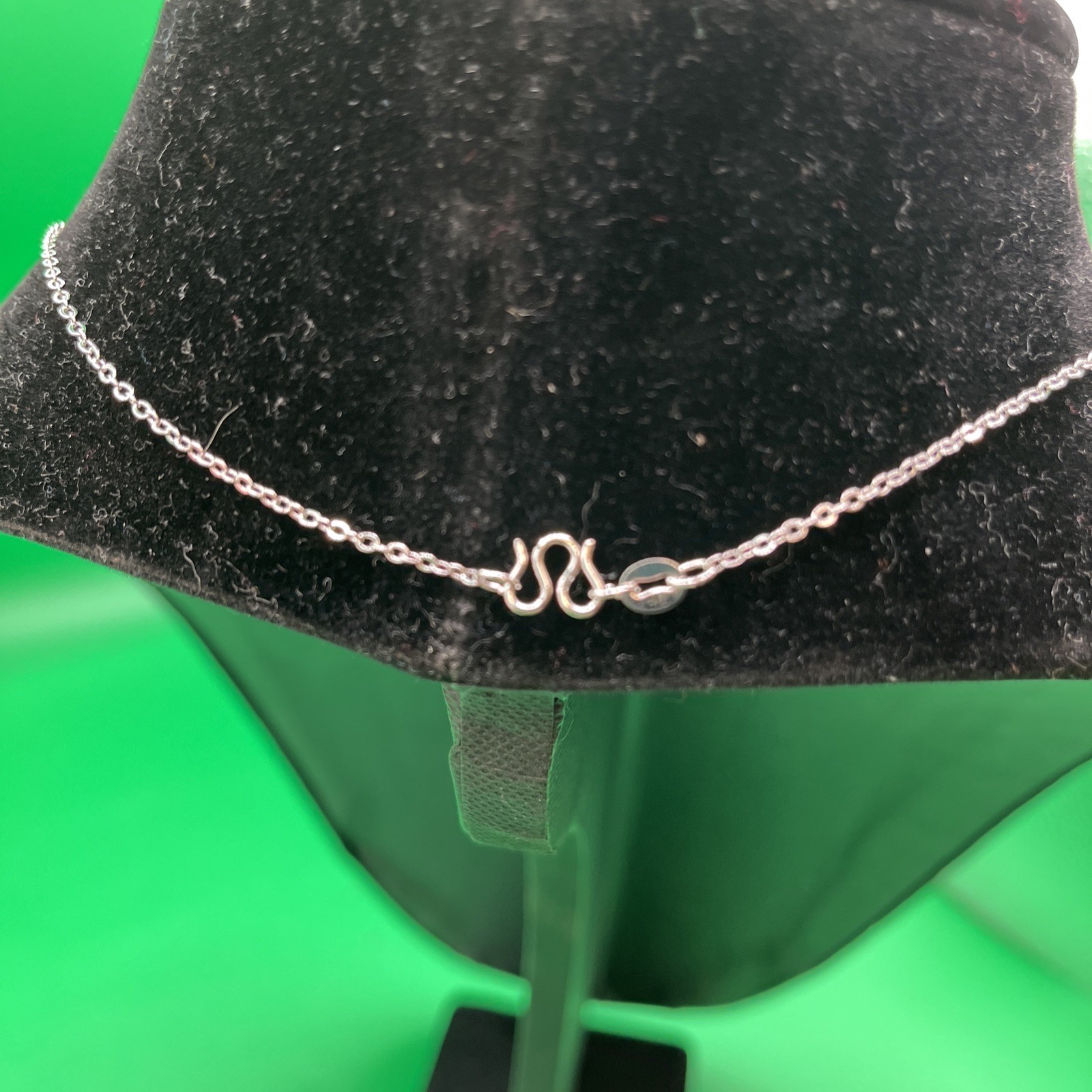 925 Silver Chain 18k White Gold Amithyst 16 In Chain