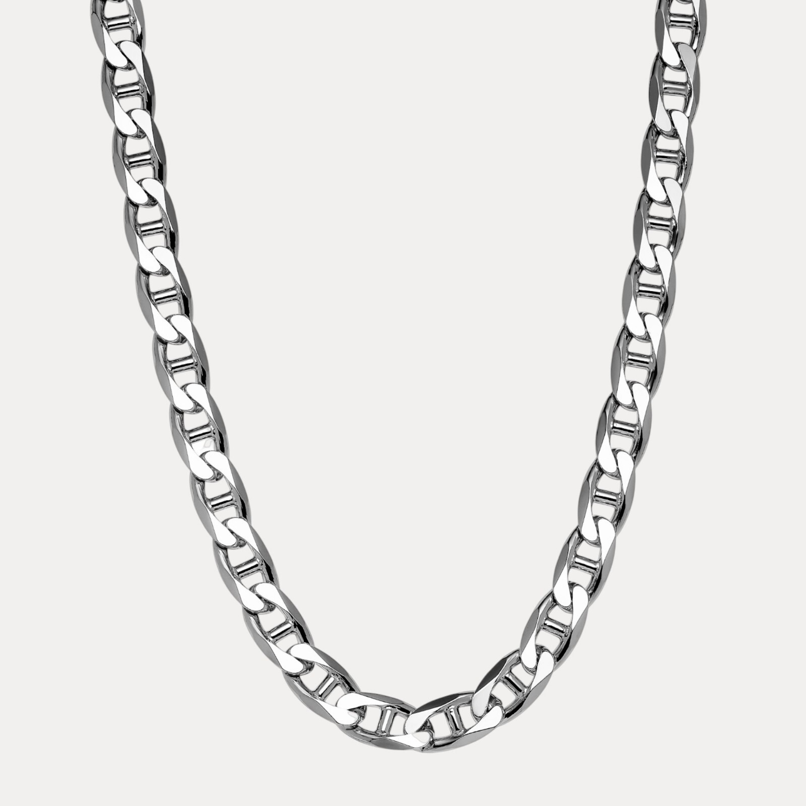 13mm Mariner Chain Necklace – Real Solid 925 Sterling Silver Or 14k Gold Vermeil