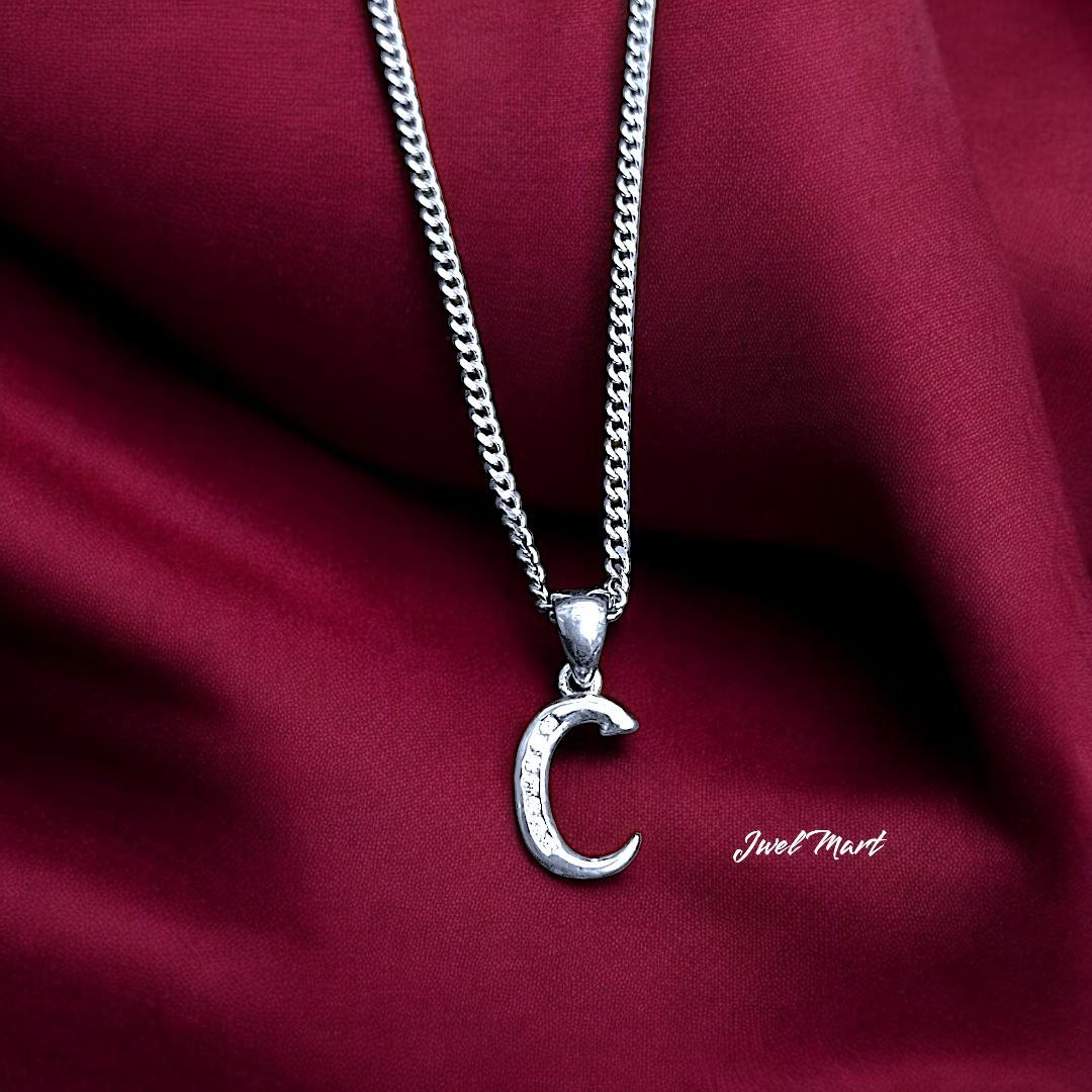 925 Silver A-Z Initial Necklace | Alphabet Pendant Chain | Gift for Him Her