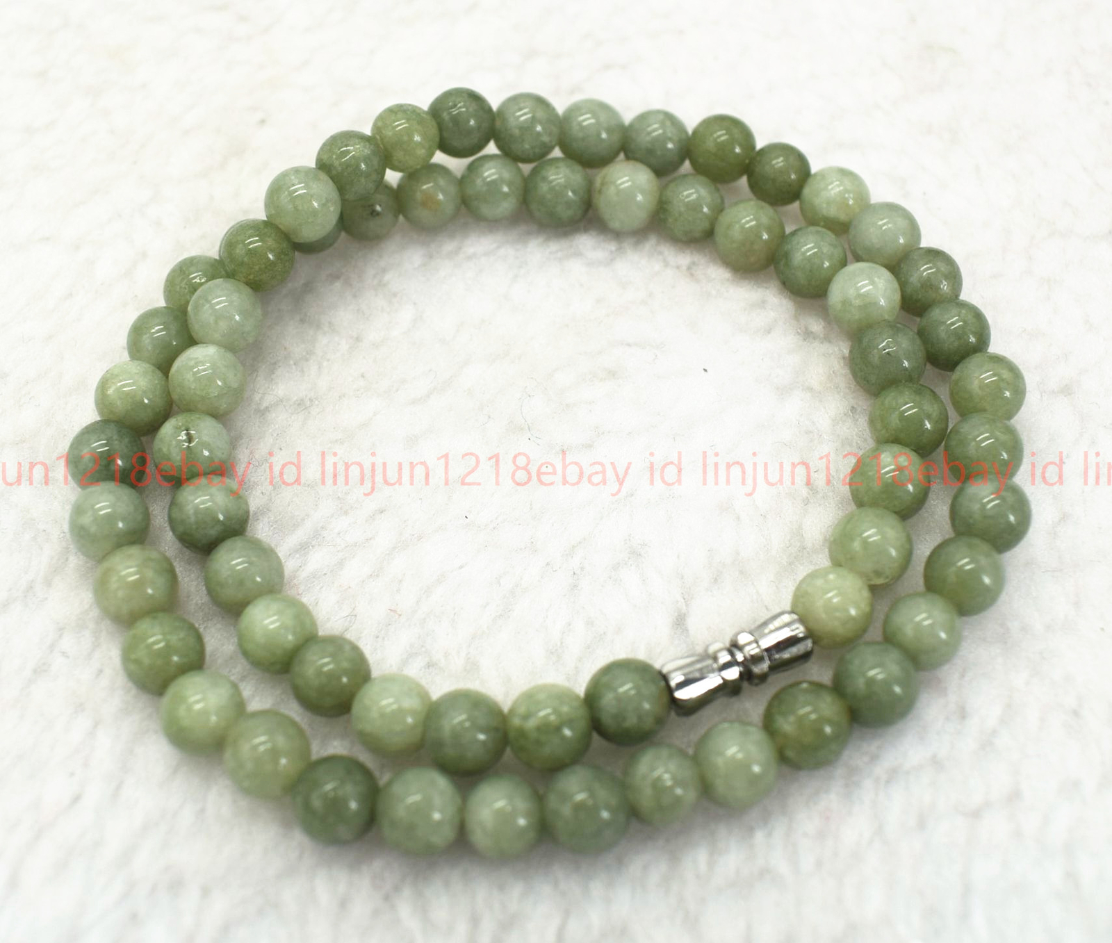 Small Lovely Natural 6mm A Green Jade Gemstone Round Beads Necklace 16-36in