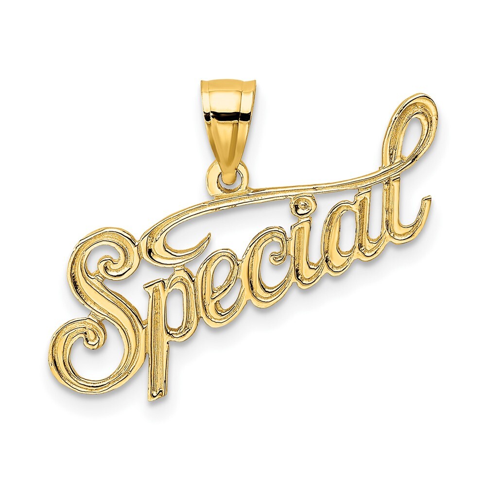 10k Yellow Gold Polished and Textured SPECIAL Pendant