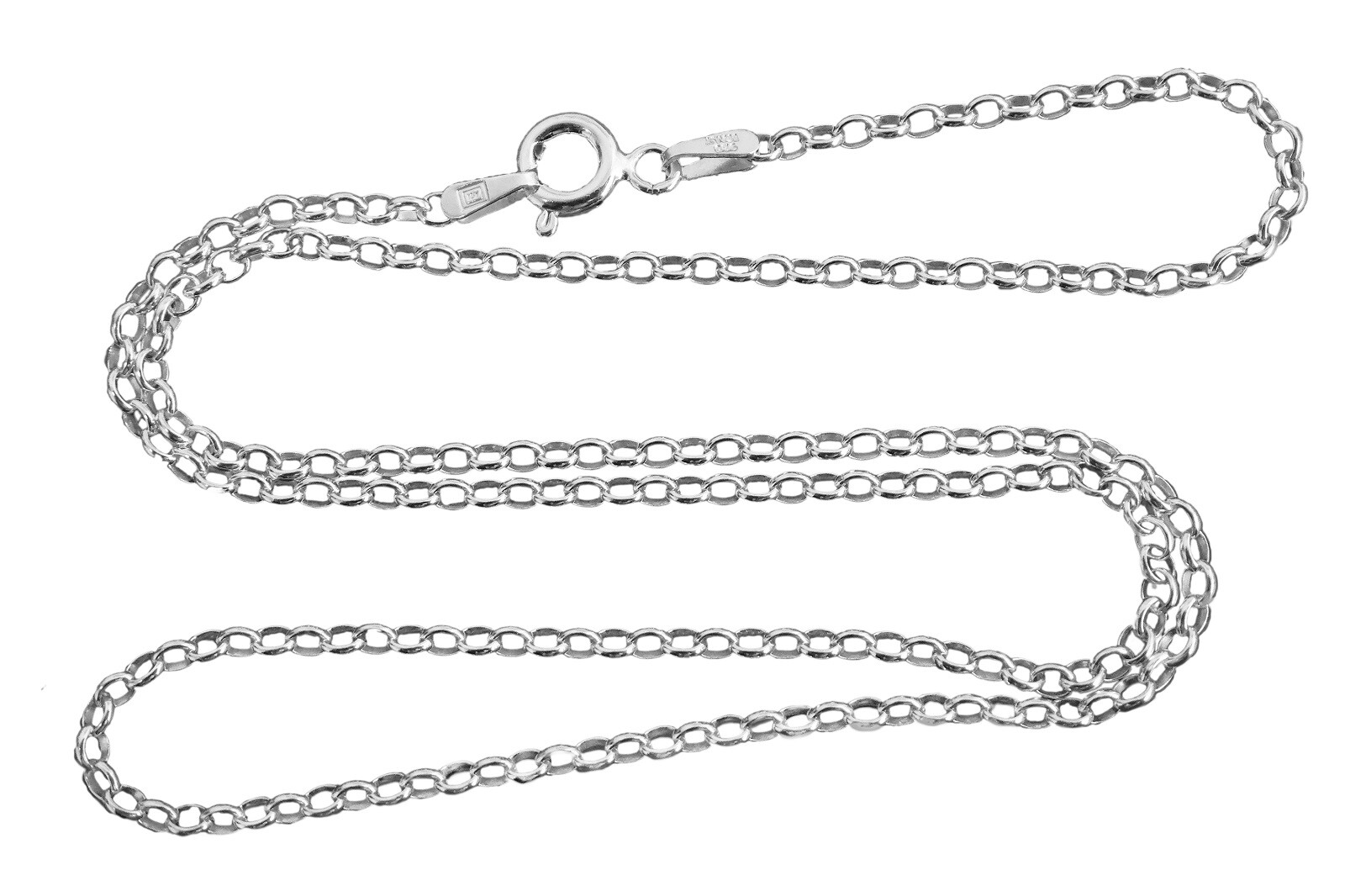 2.1mm Rolo Chain Necklace – 925 Sterling Silver – 030 16″ – 24″