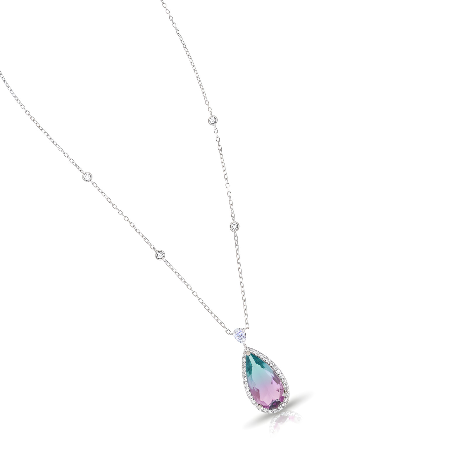 💎 Luxury 7.16 Carat Two-Shade CVD Diamond Necklace | DEF/VVS–VS Lab-Grown