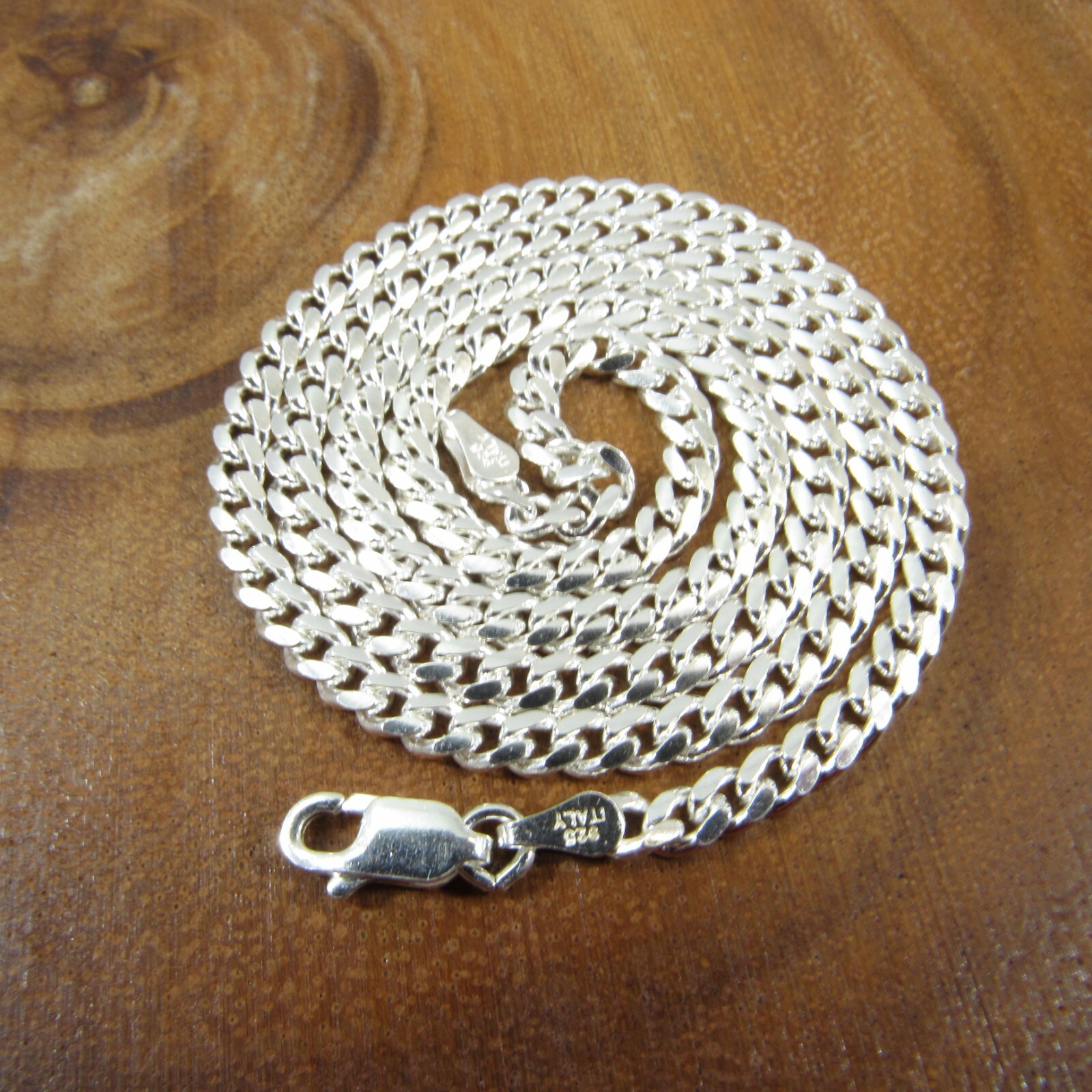 3.5MM Solid 925 Sterling Silver Men’s Italian MIAMI CUBAN Chain, Made in Italy