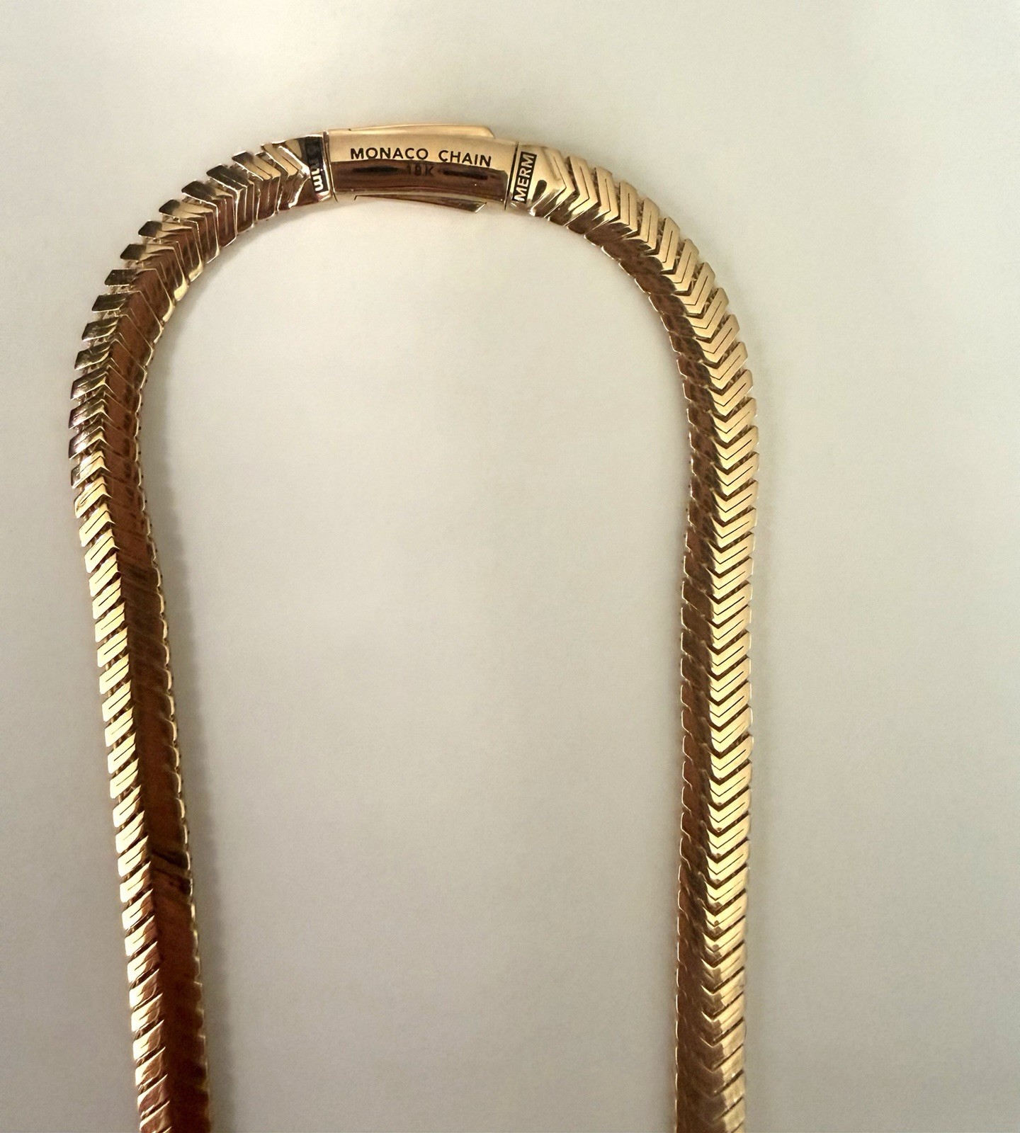 Brand New Authentic 18K Saudi Gold Snake Chain Necklace – 16” (40 cm) 16.60 g