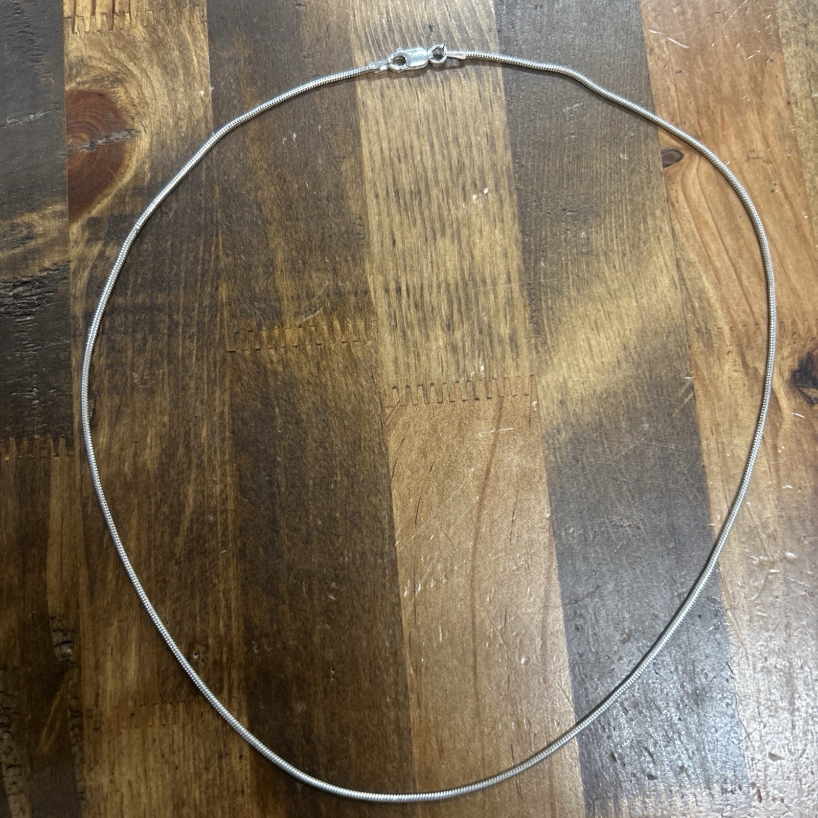 18” Italian Sterling Silver Round Snake Chain Necklace 6.28 Grams