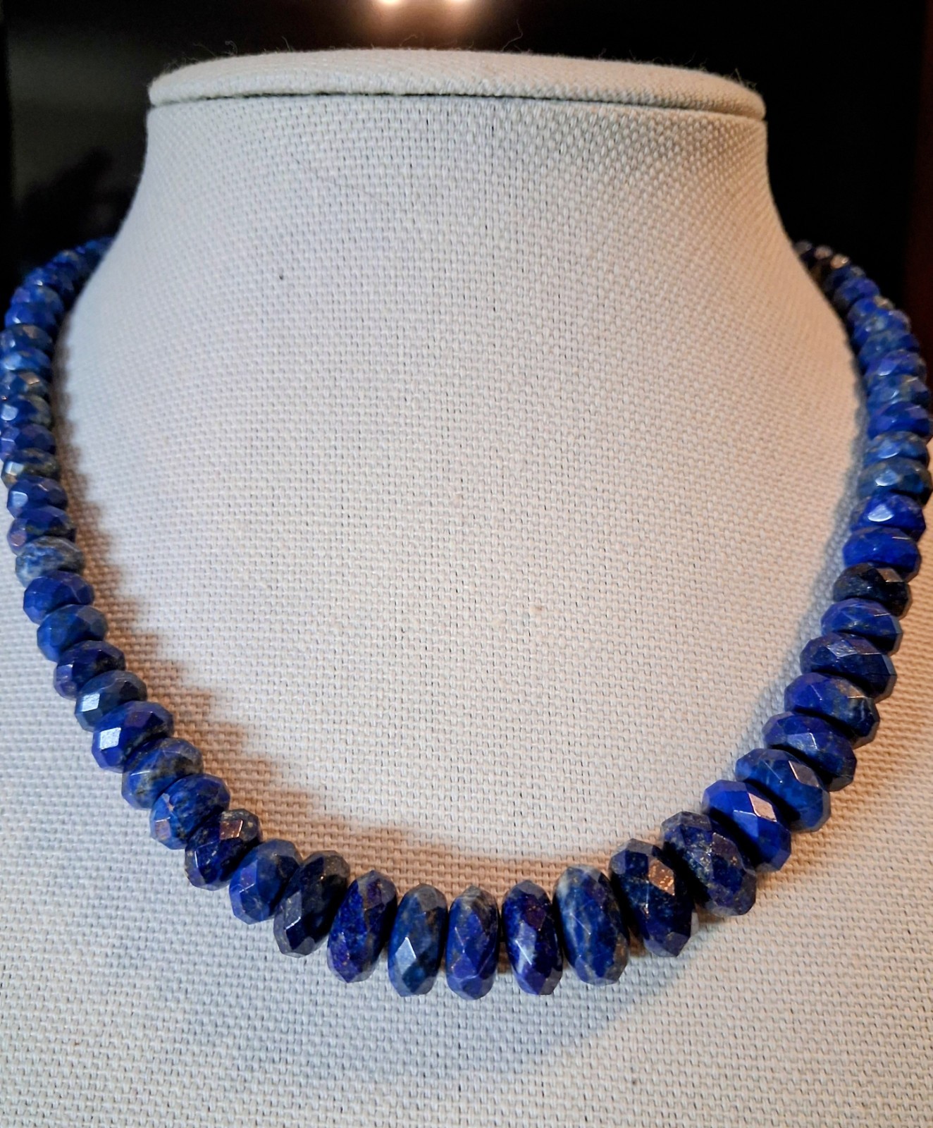 Jay King Sterling Silver Lapis Graduated Bead Necklace-!8 in-NWT-Orig. $189.75