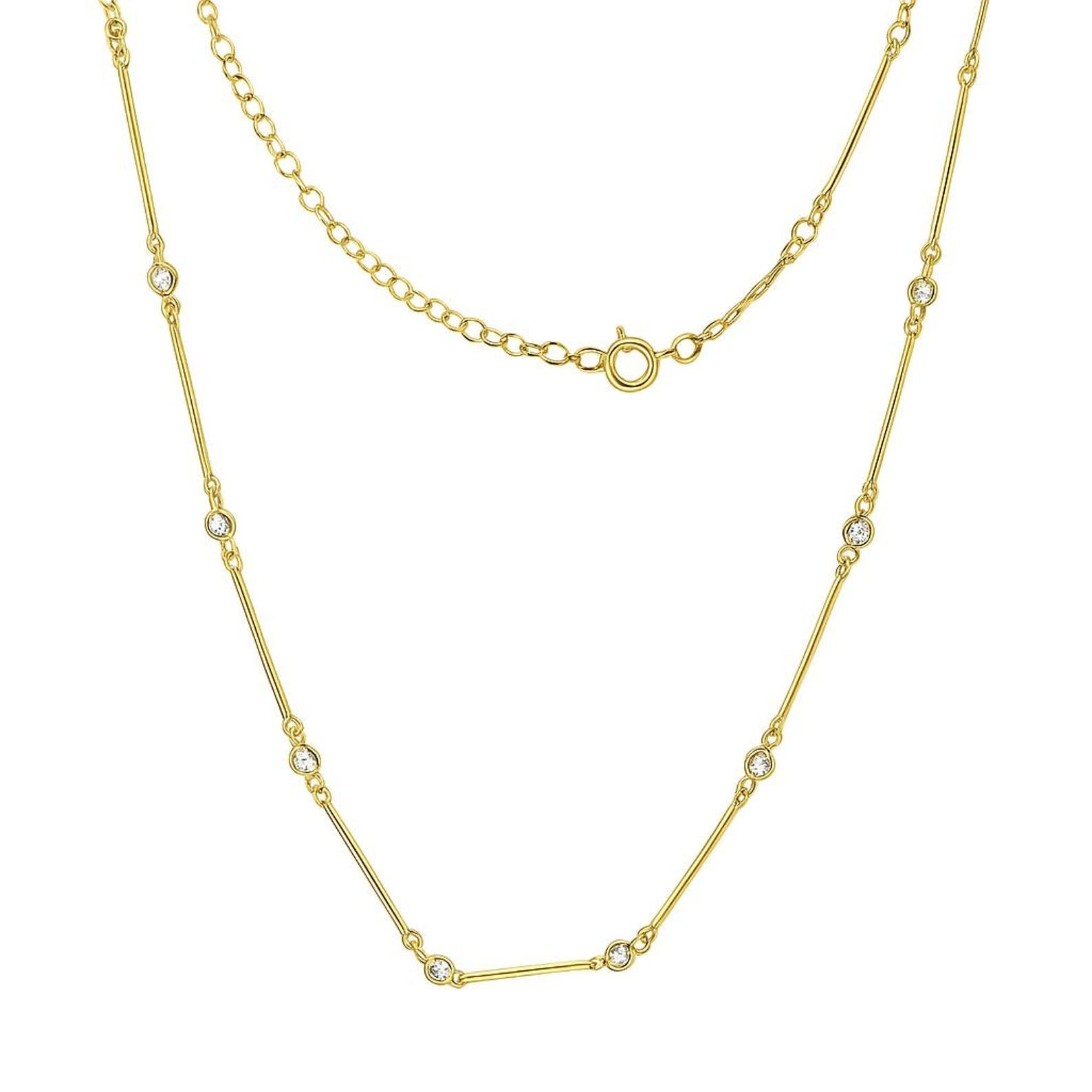 Round Natural Diamond GH/SI 14k Solid White Gold Girlfriend Day Station Necklace
