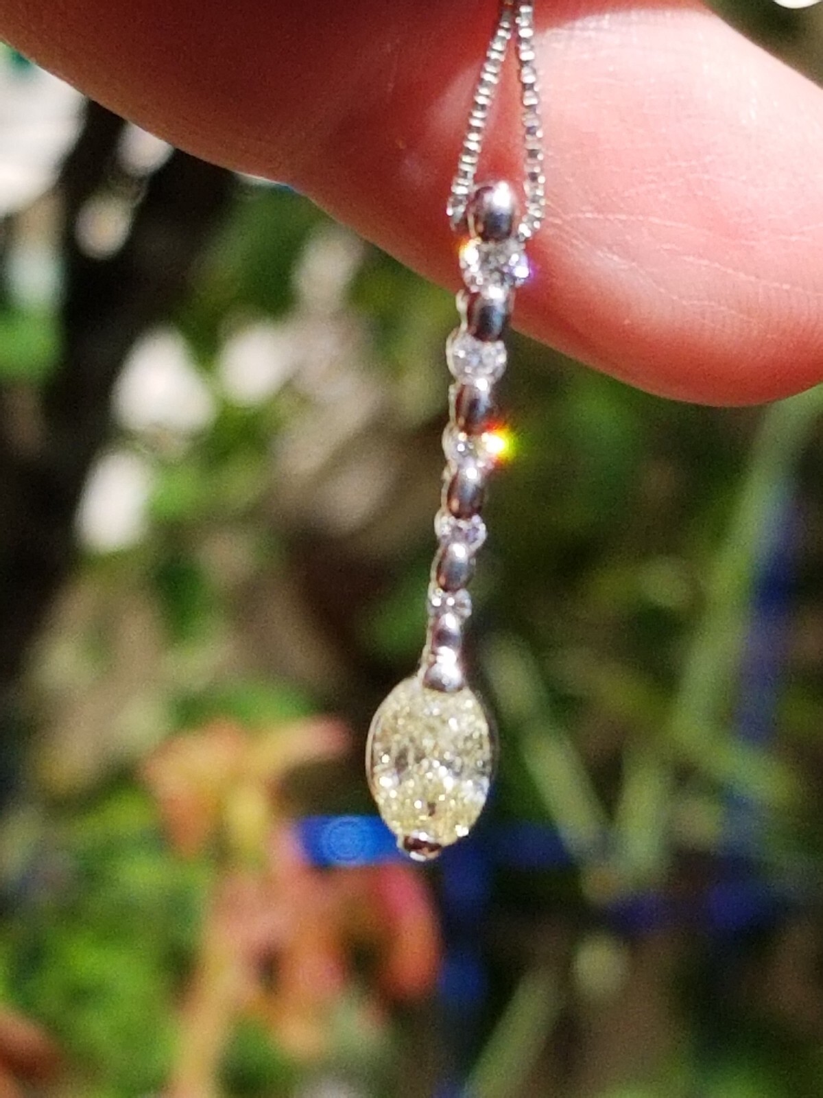 Fancy Light Yellow Oval Diamond Solitaire Platinum Pendant Necklace 16″