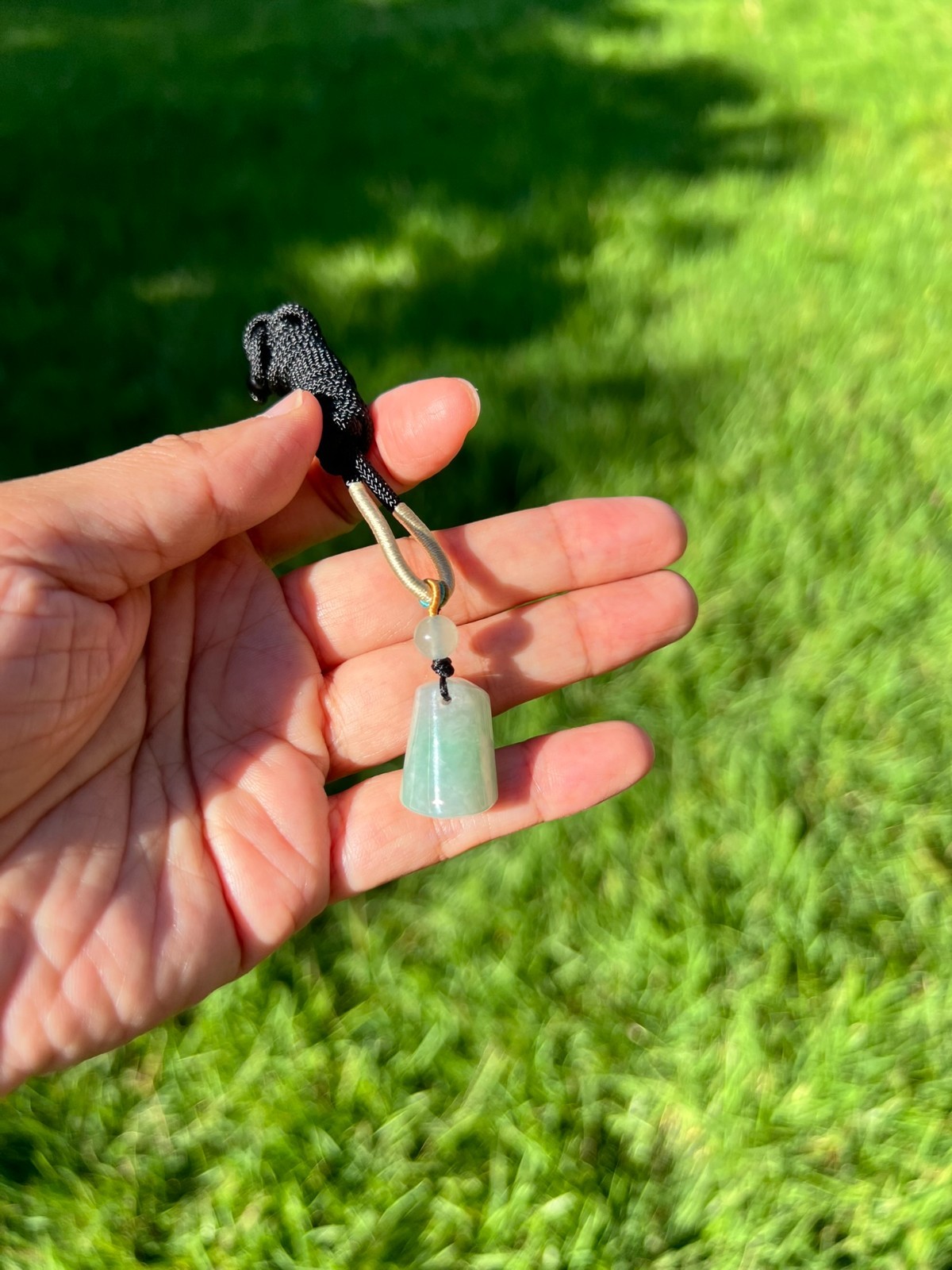 Icy Green 100% Natural Grade A Jadeite Jade Pendant H229 1