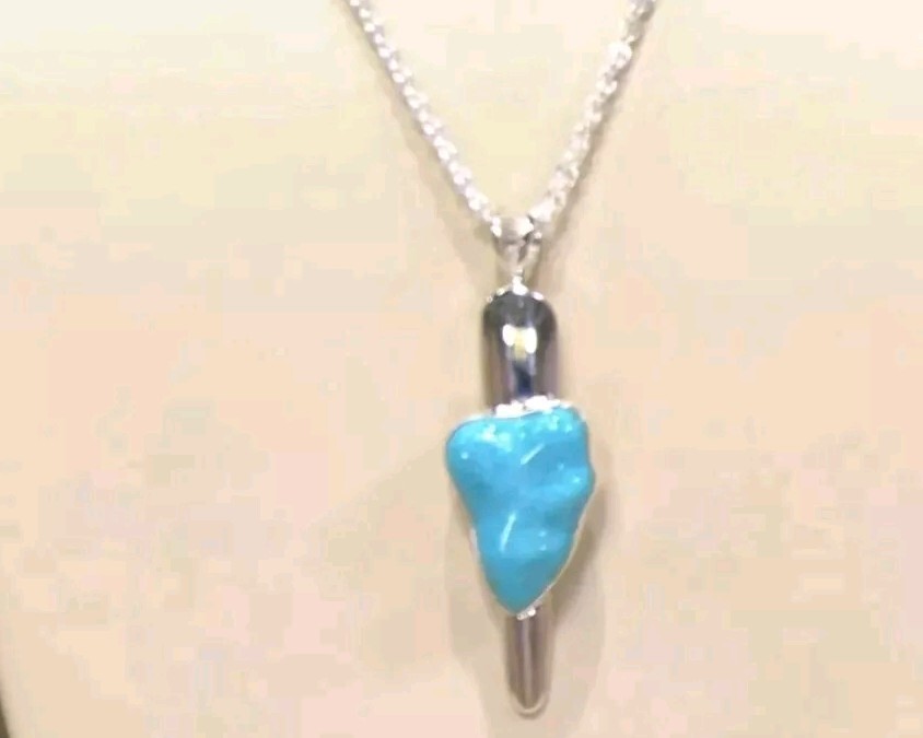 Jay King Sonoran Blue Turquoise Pendant with 20″ Chain Necklace-NWT-Orig. $240