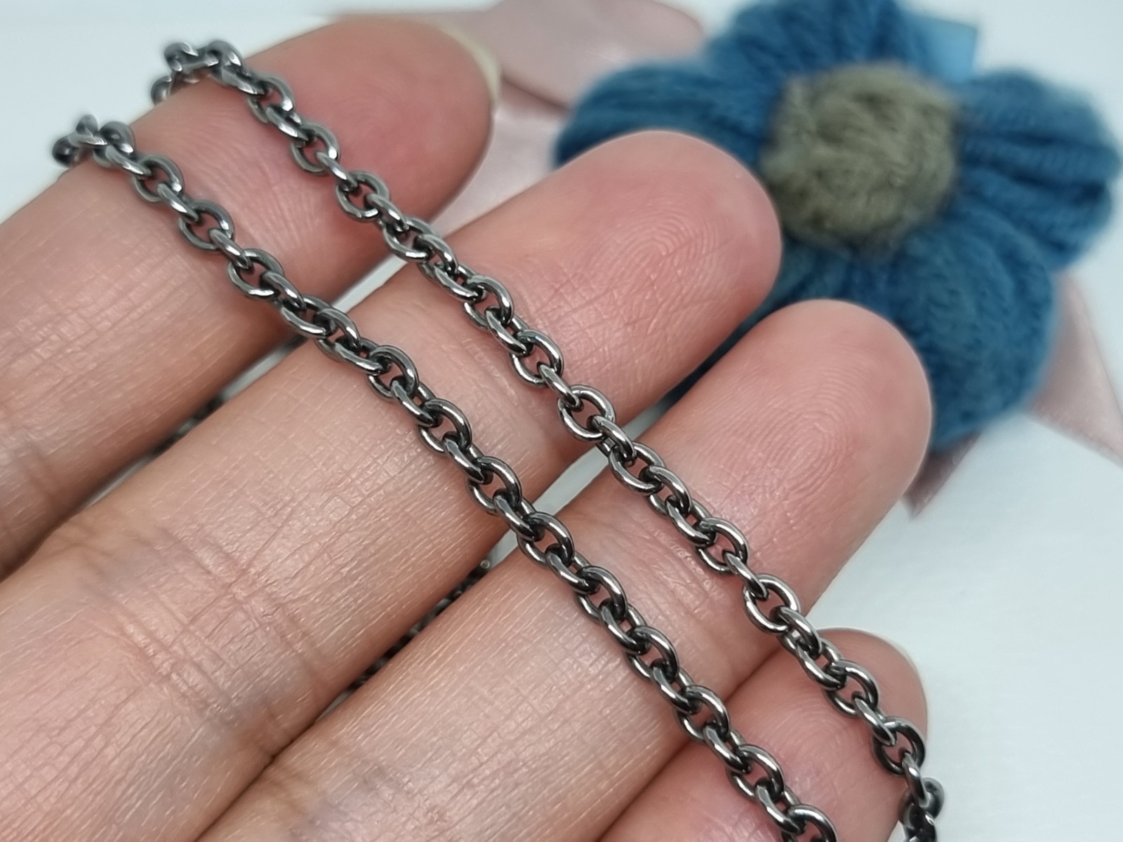 NEW Genuine Pandora Oxidised Silver Open Ends Cable Chain With S Hook 53cm BOXED