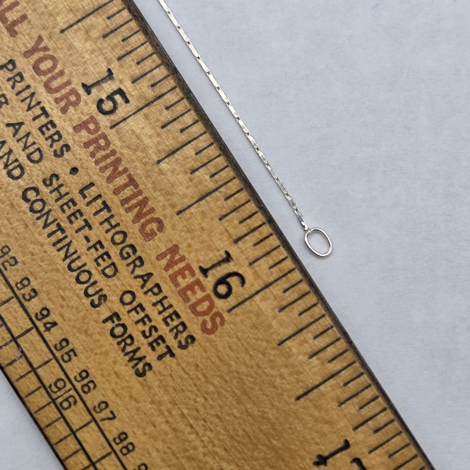 925 Sterling Silver Chain 1mm Box Link Necklace 16″ Thin Delicate CHILD SIZE