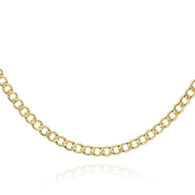 Kid’s 10K Hollow Yellow Gold 2mm Cuban-Curb Chain 16″ – 20″