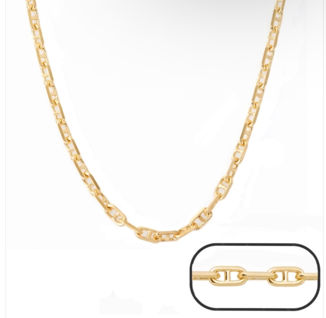 16 INCHES 14K GOLD 2.15MM ANCHOR CHAIN