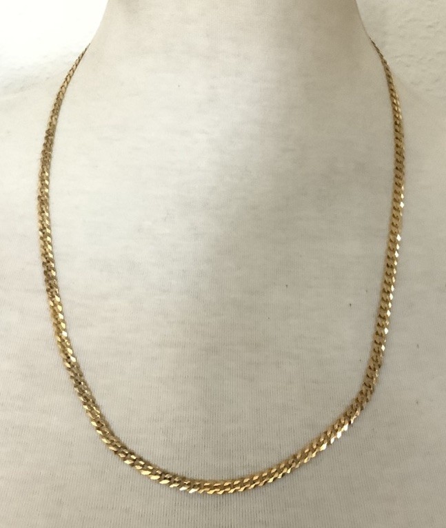Italy LIRM Sterling 925 Silver Gold Plated 26” Cuban Link 4.85mm Chain Necklace