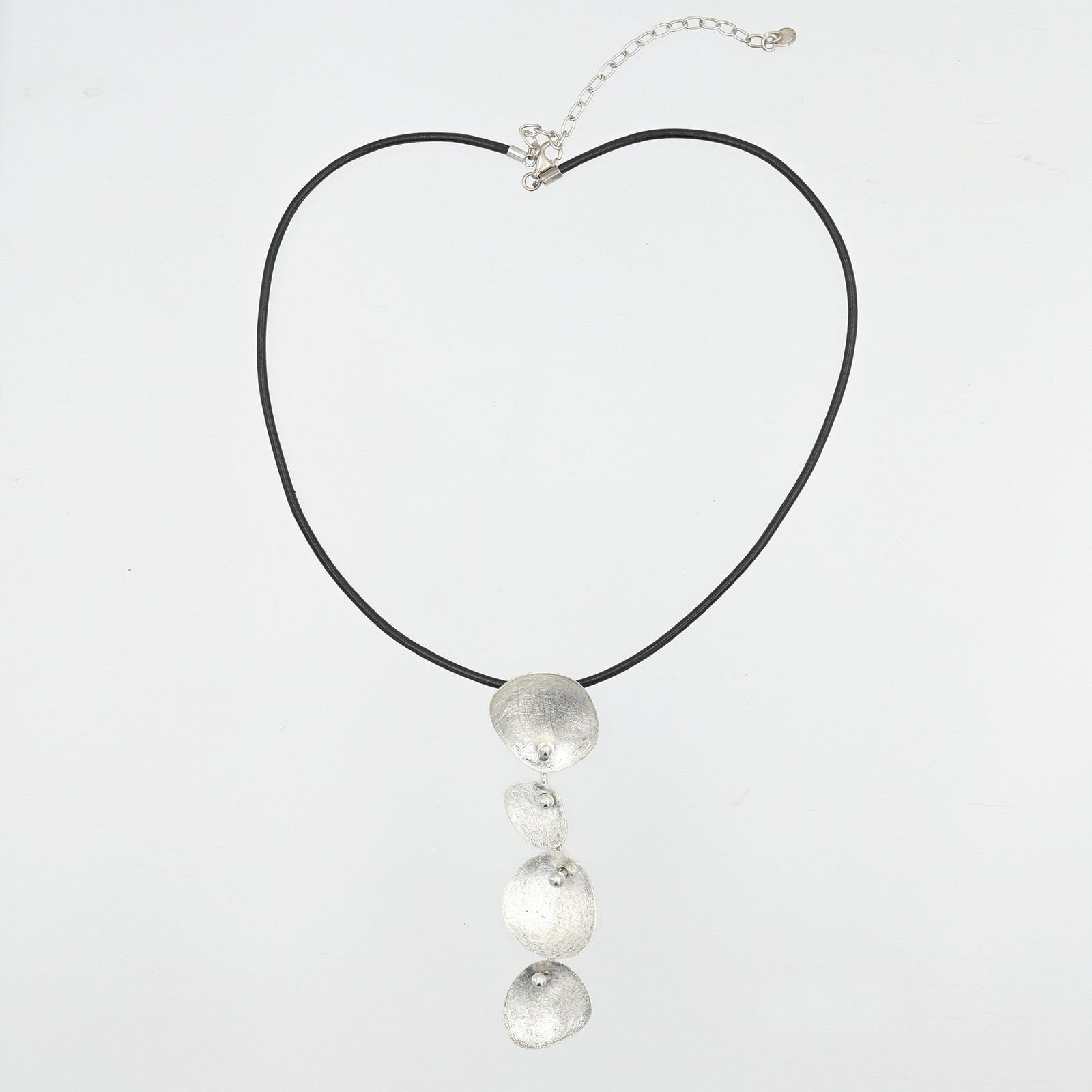 Handcrafted Modern Sterling Silver 925 Drop Pendant Necklace OOAK Artisan Made
