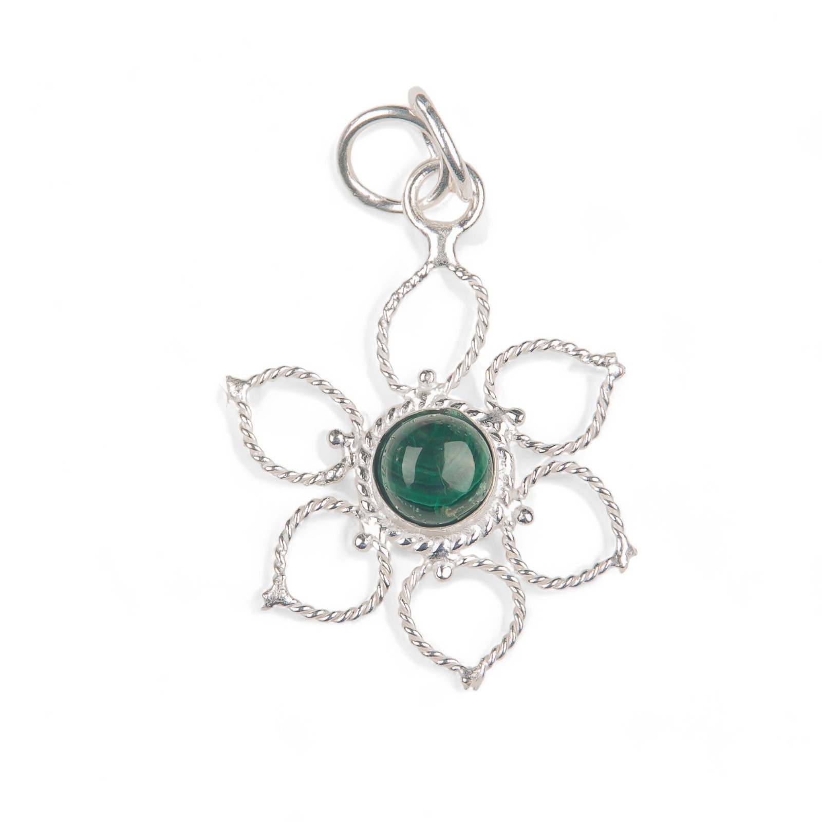 Malachite Gemstone Jewelry 925 Silver Handmade Pendant 1.44″For Anniversary Gift