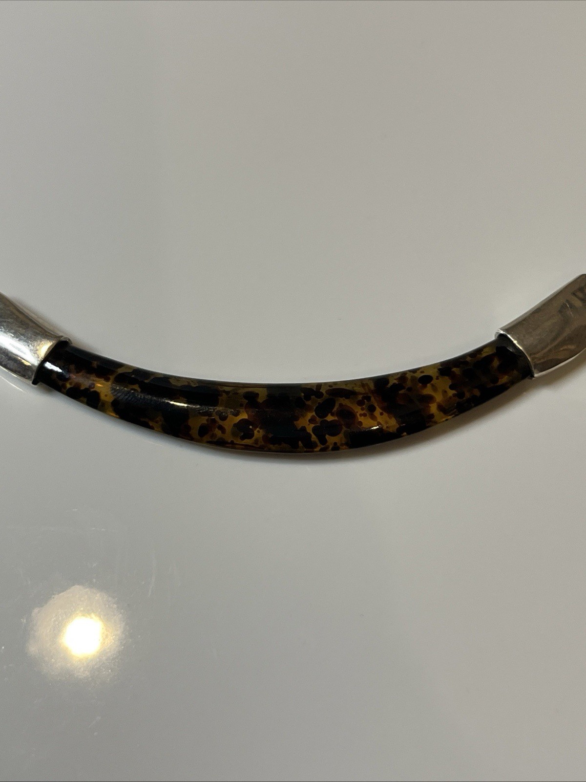 Sterling silver Mexican collar toggle necklace Mexico 15”
