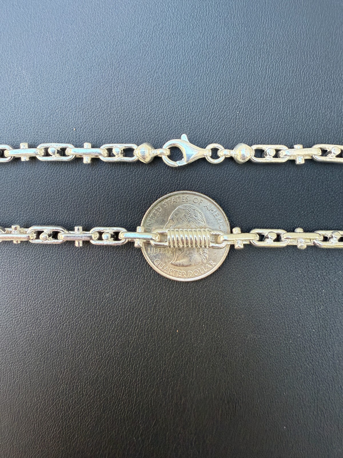 Real 925 Sterling Silver Handmade 5mm Spring Barrel Bullet Rolo Chain Necklace