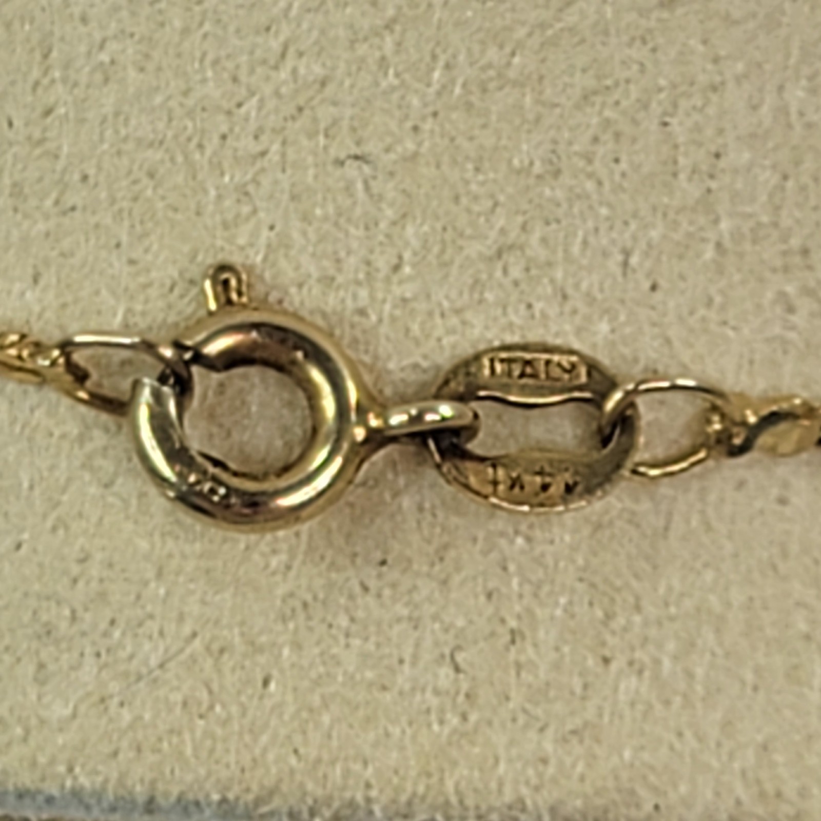 14K Solid Yellow Gold Serpentine Link 14.5″ Choker Necklace 2.1 g Stamped Italy