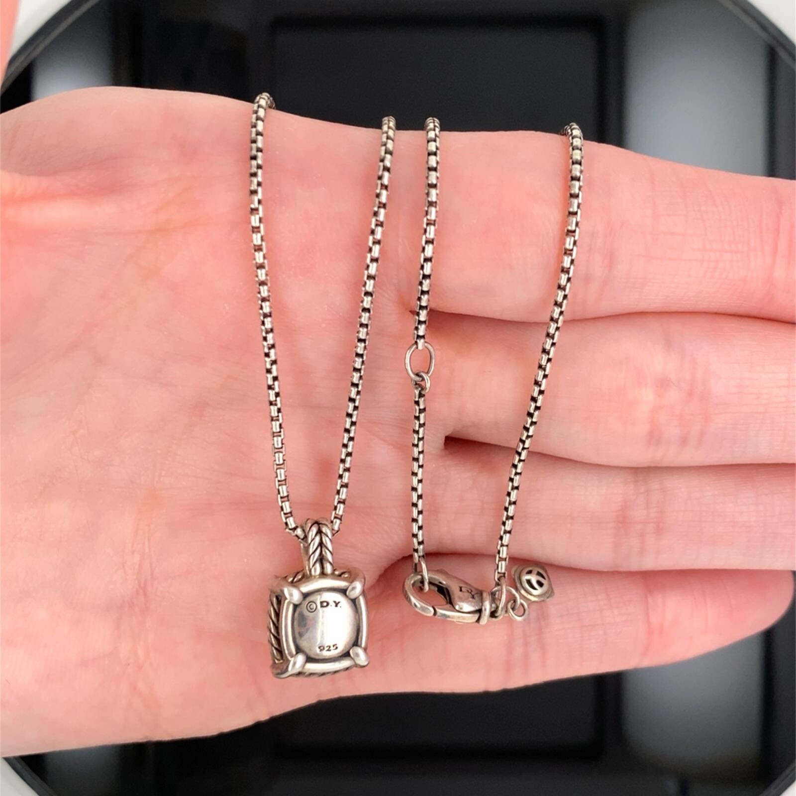 David Yurman Sterling Silver Citrine Chatelaine Diamond Pendant Necklace $1125